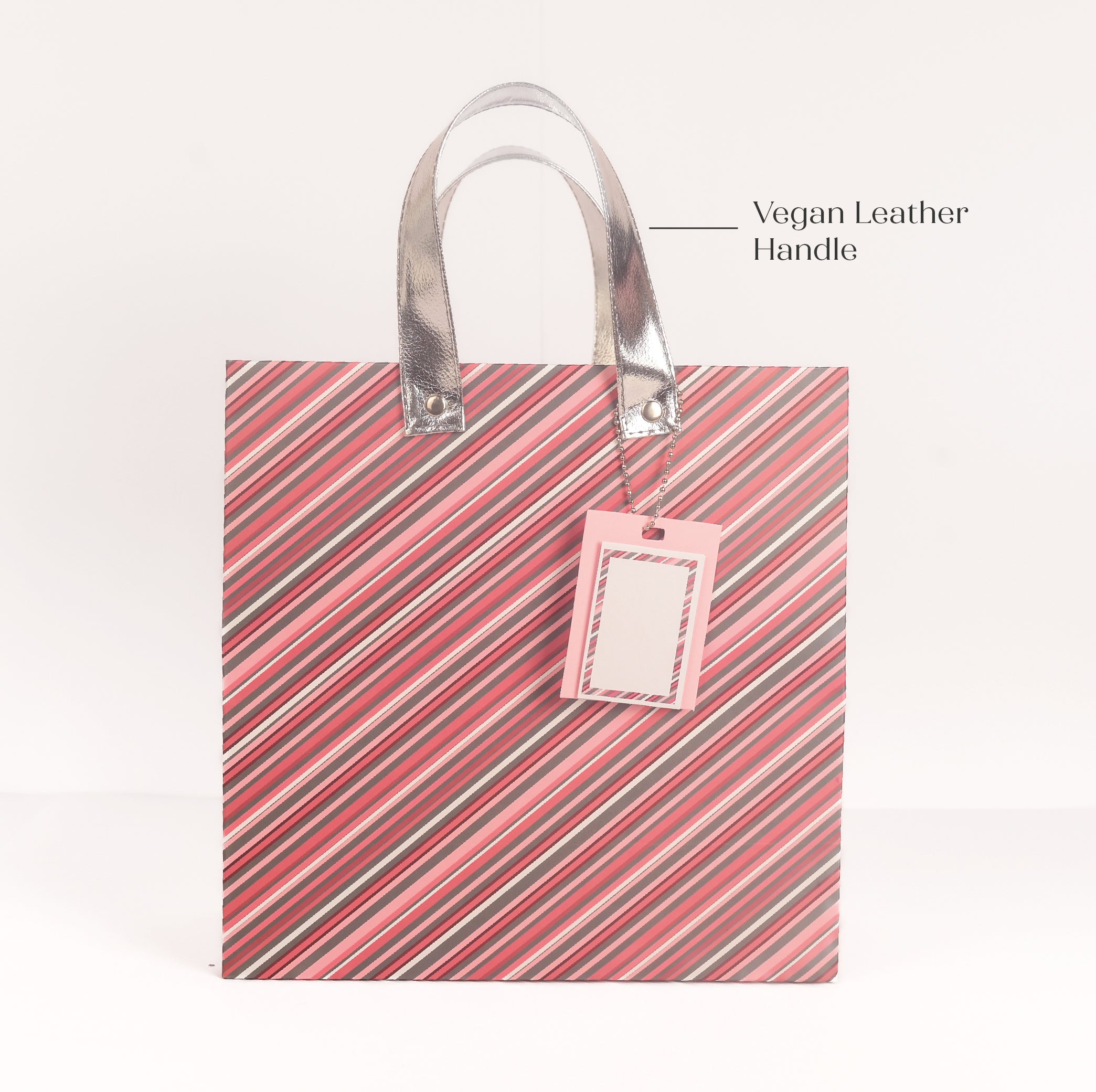 Grey Rose Co-ordinate Gift Bag with Vegan Leather Handle