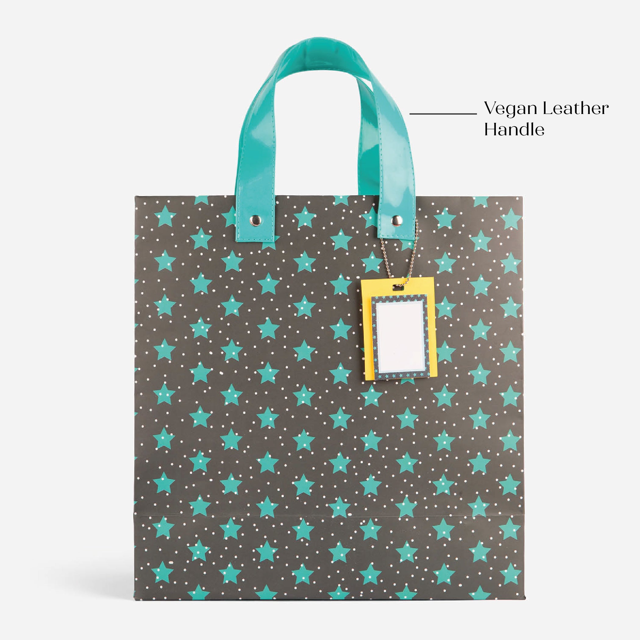 Starry Night Gift Bag with Vegan Leather Handle