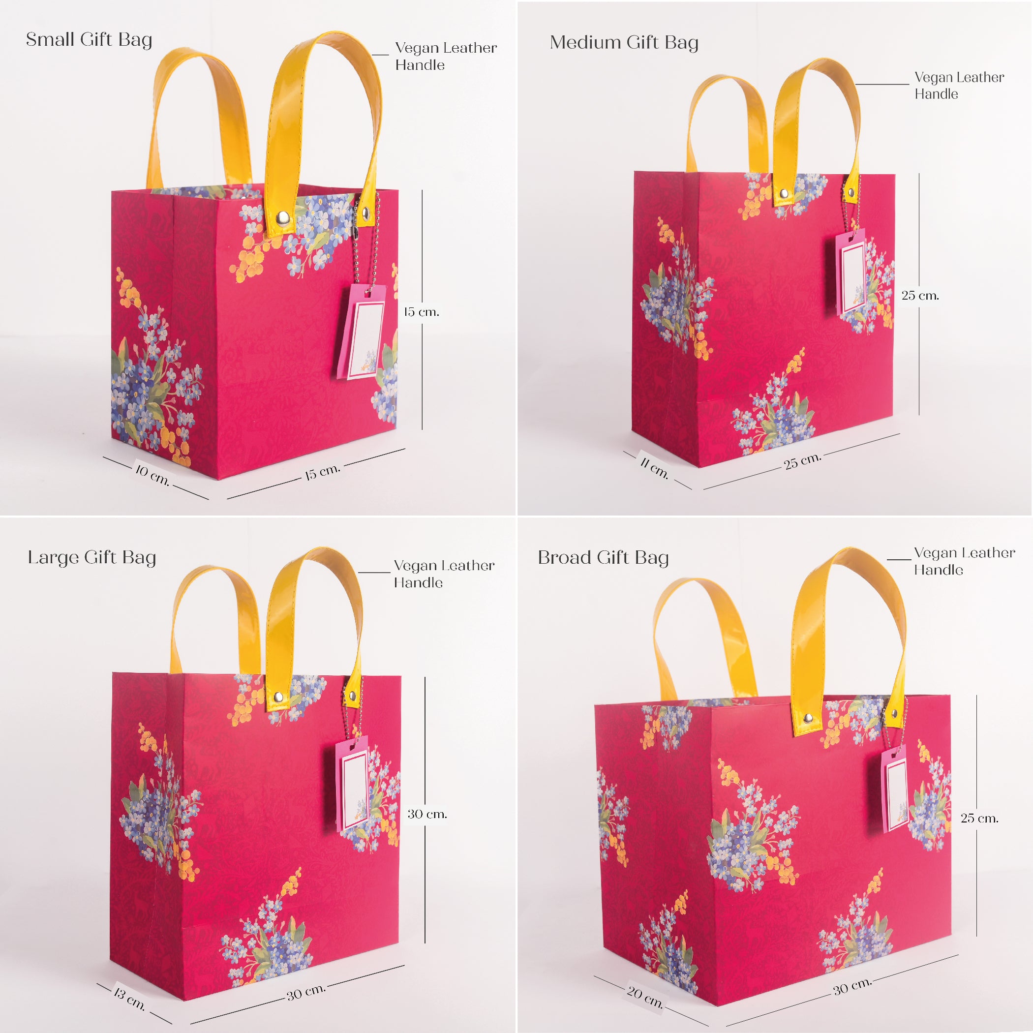 Cherry Blossom Gift Bag with Vegan Leather Handle