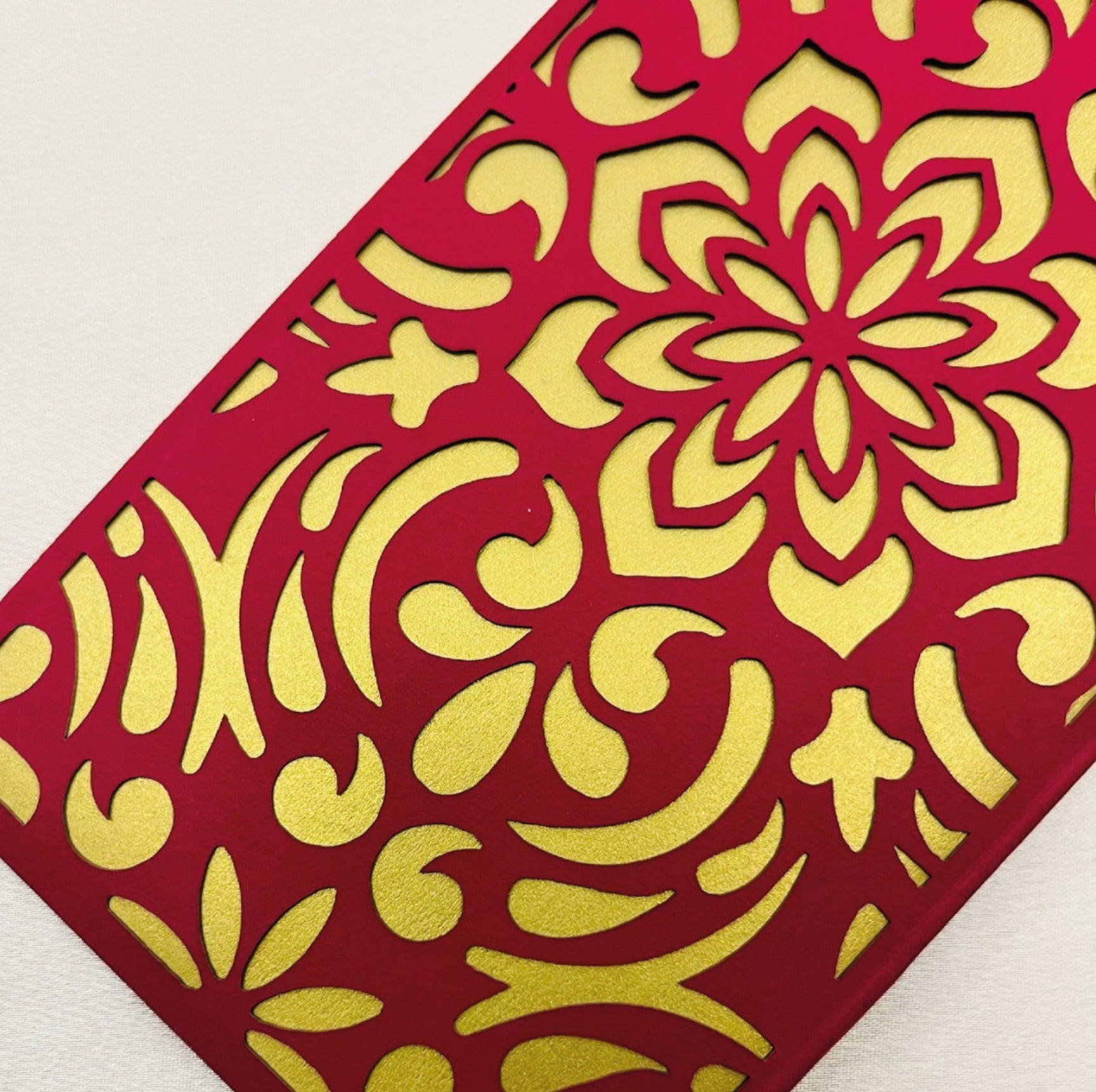 Floral Red & Gold Money Envelope (Pack of 6)