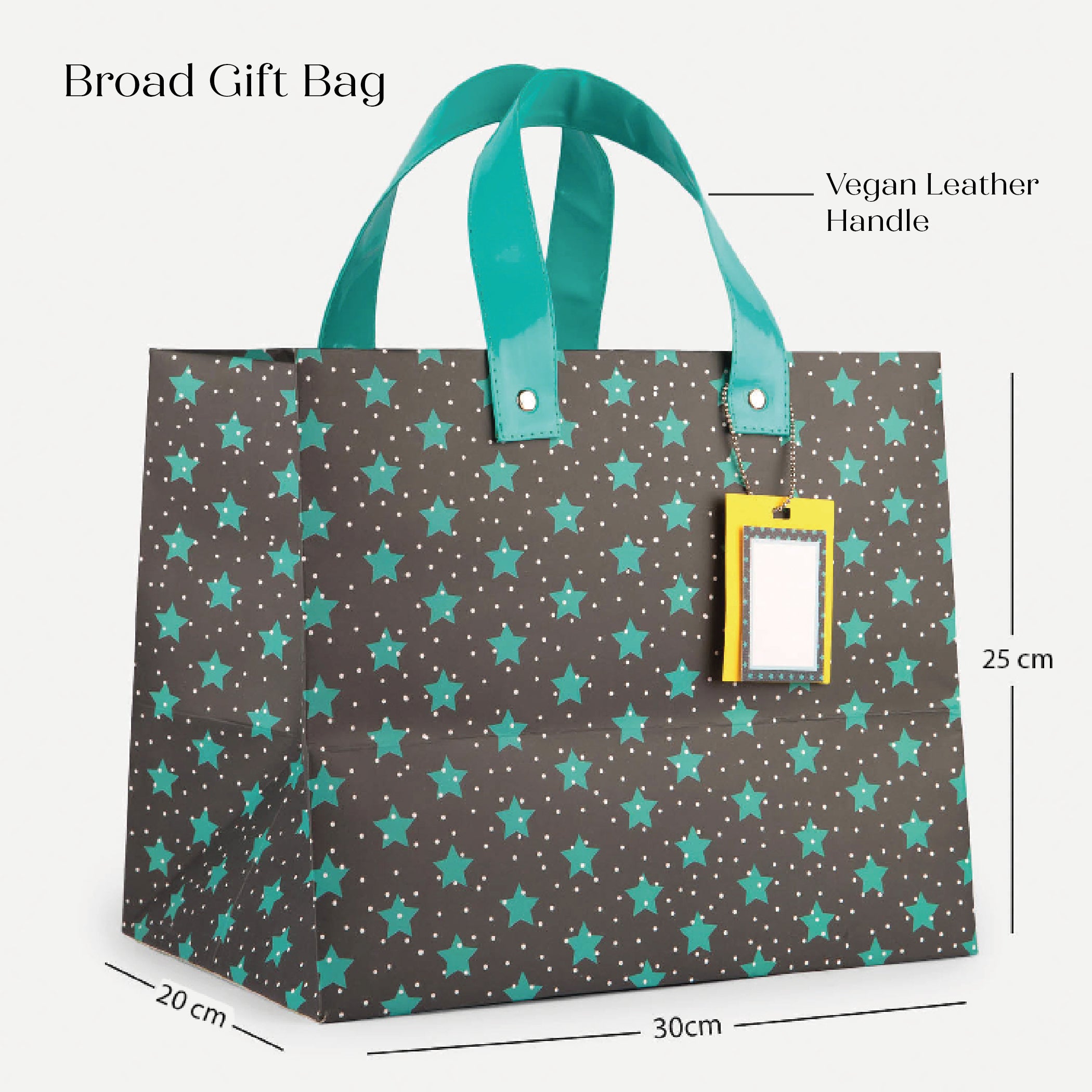 Starry Night Gift Bag with Vegan Leather Handle