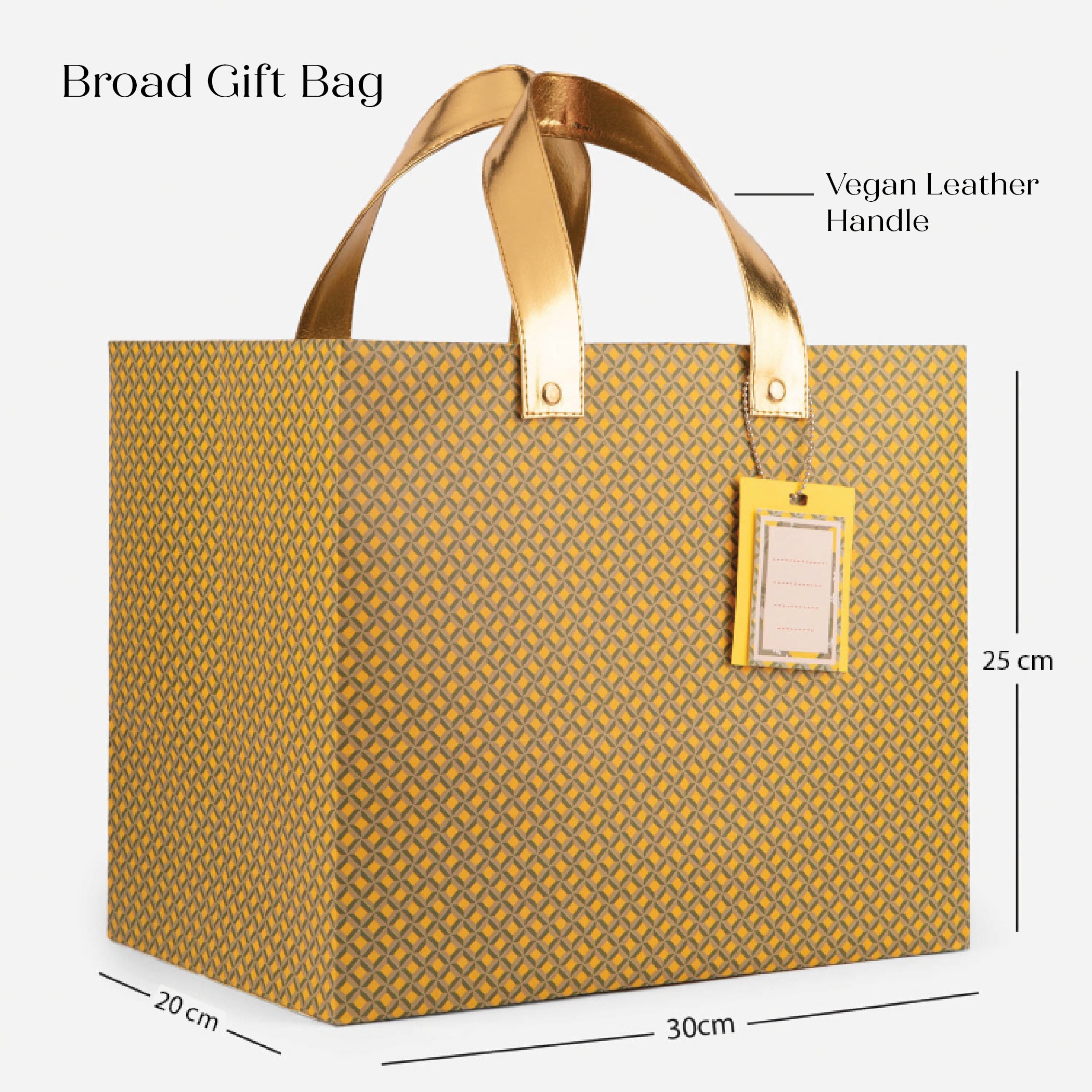 Elegant Monogram Gift Bag with Vegan Leather Handle