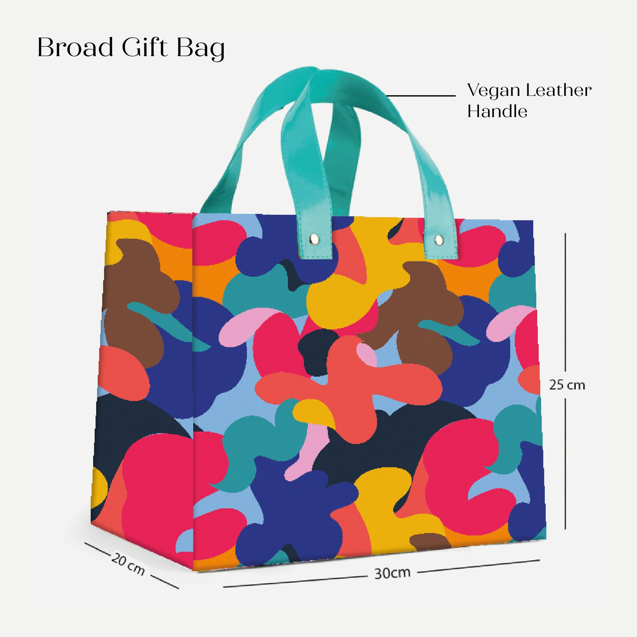 Colour Splash Gift Bag with Vegan Leather Handle