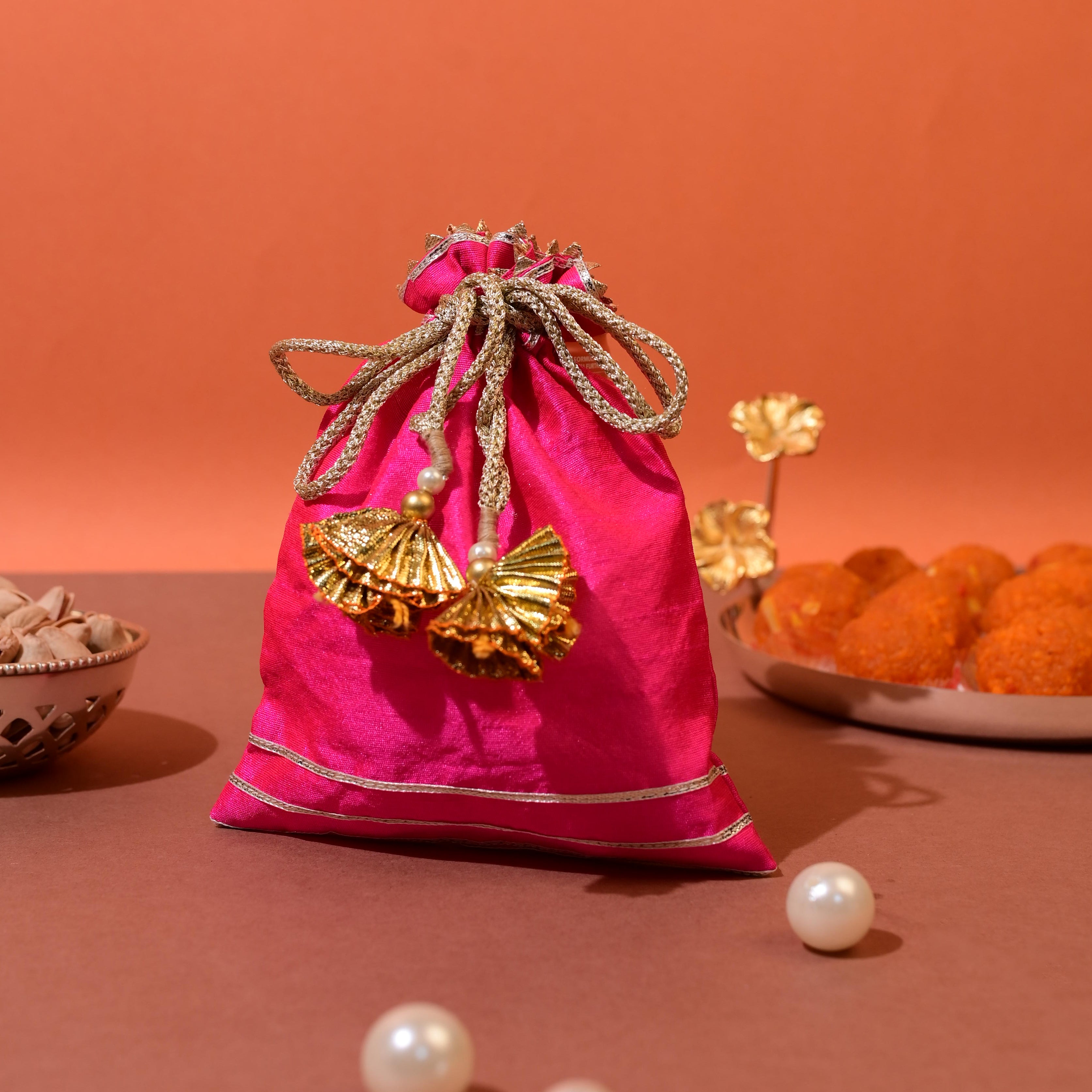 Premium Pink Potli Bag