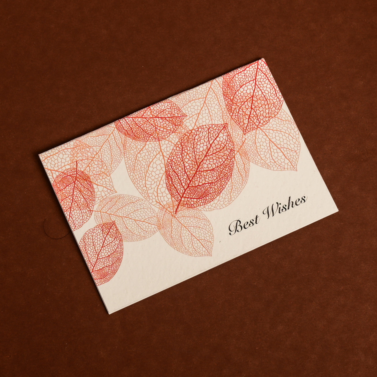 Red Leaf Mini Foldable Note Card