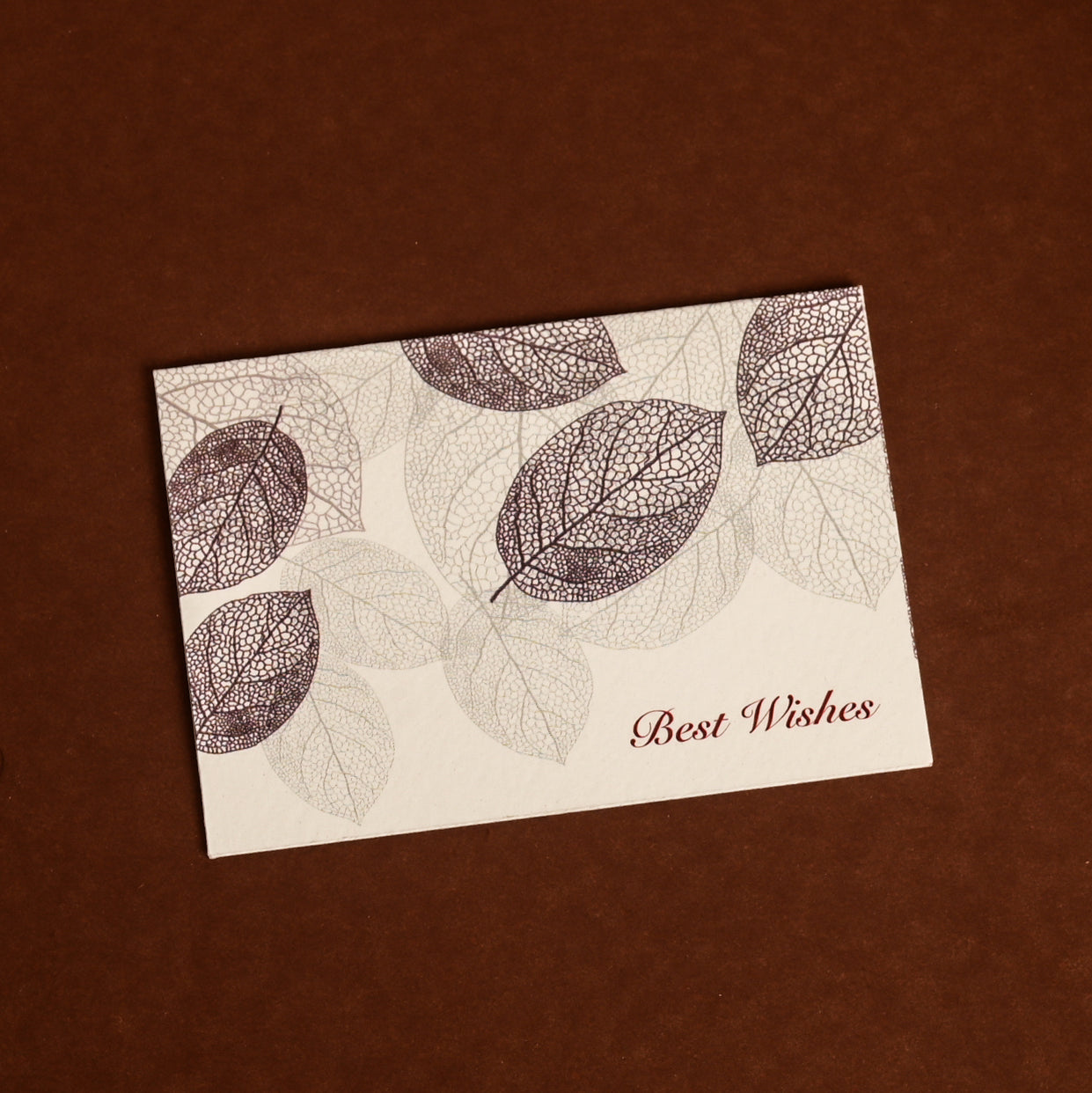 Black Leaf Mini Foldable Note Card