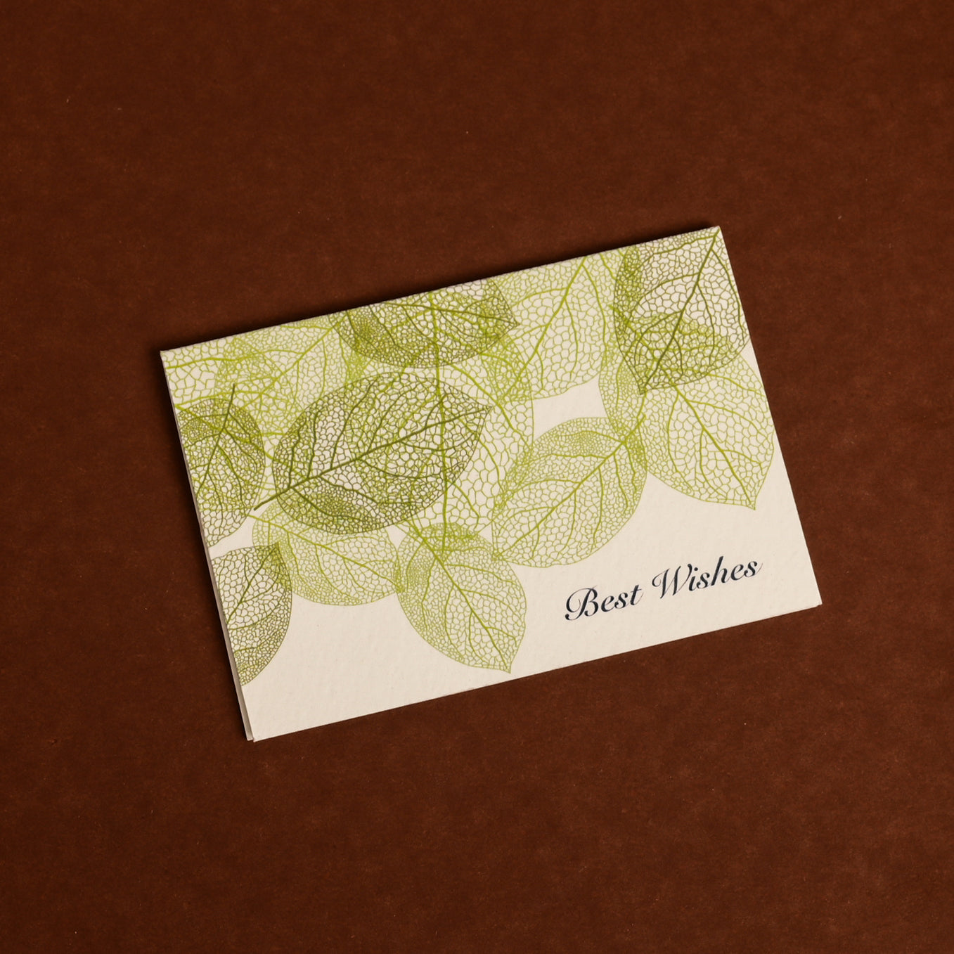 Green Leaf Mini Foldable Note Card