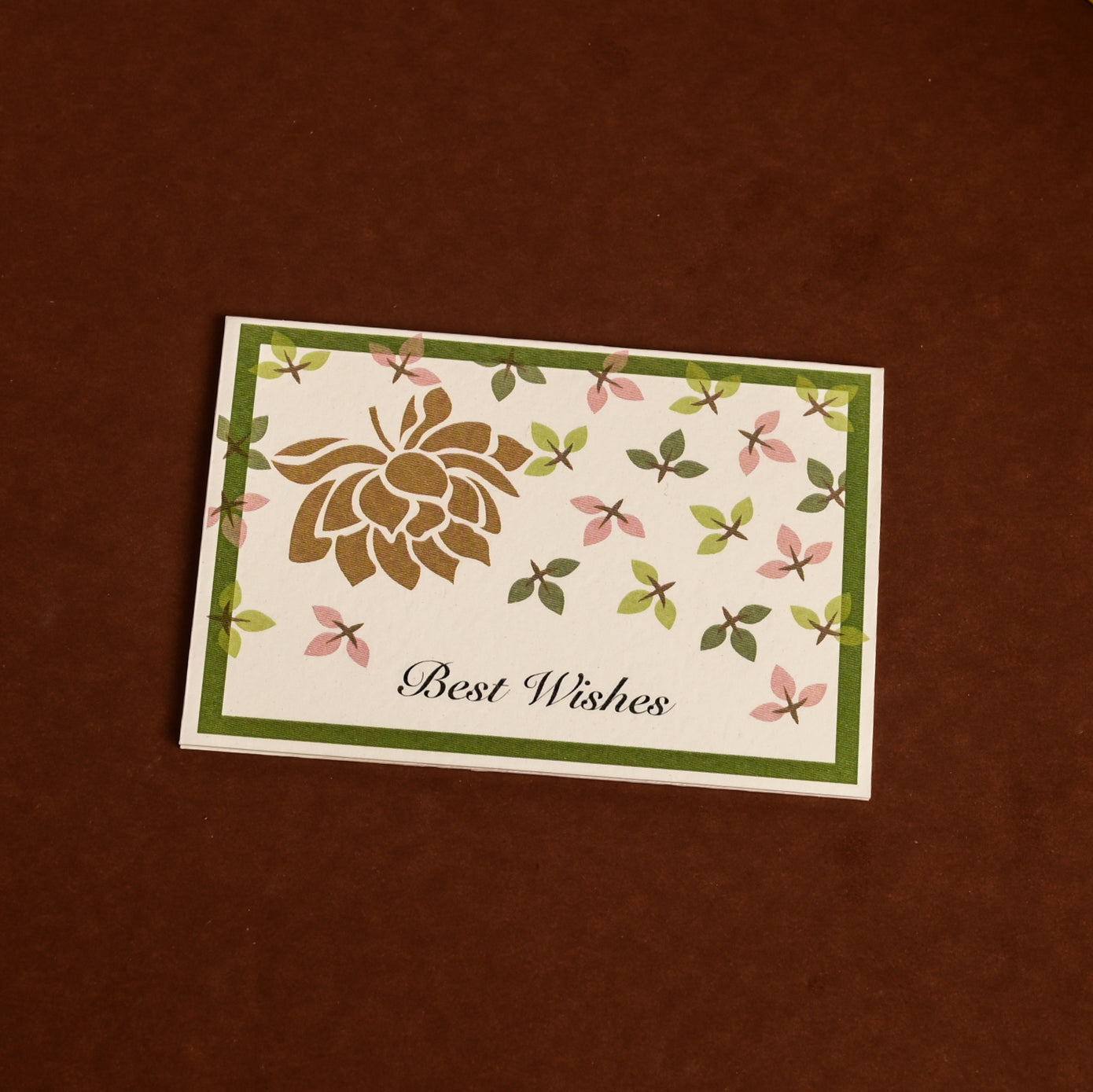 Golden Lotus Mini Foldable Note Card