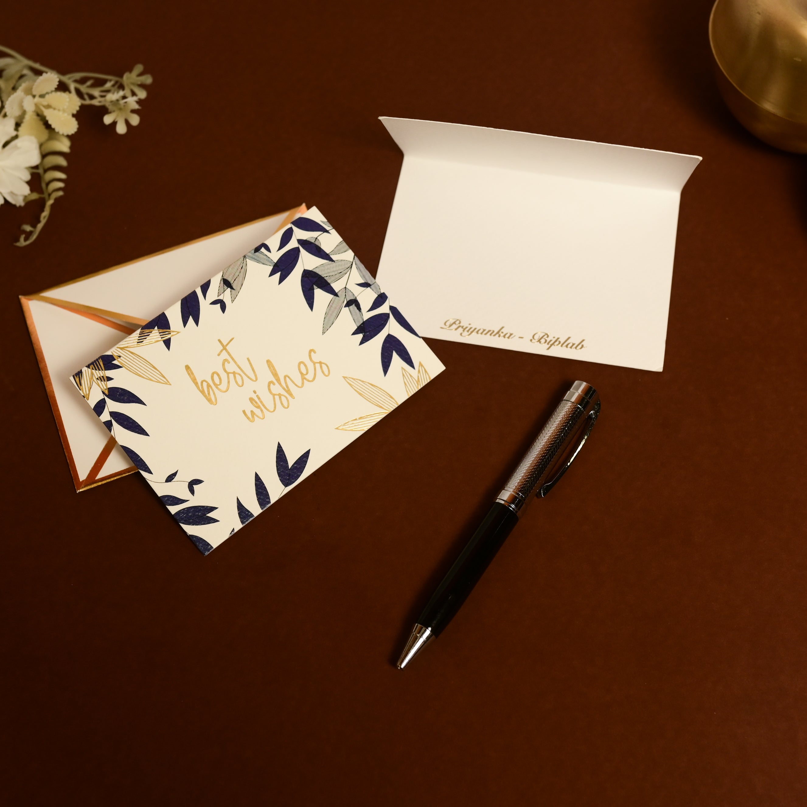 Botanic Best Wishes Foldable Card (with Free Personalization)