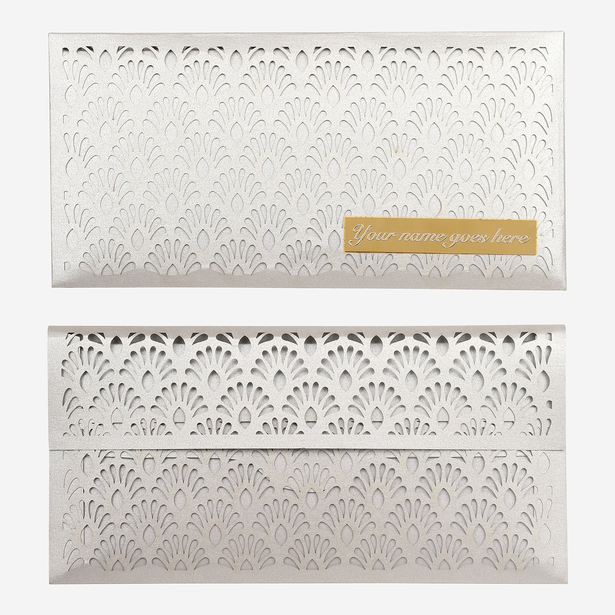 Silver French Lace Cutwork Money Envelope (Pack of 6)