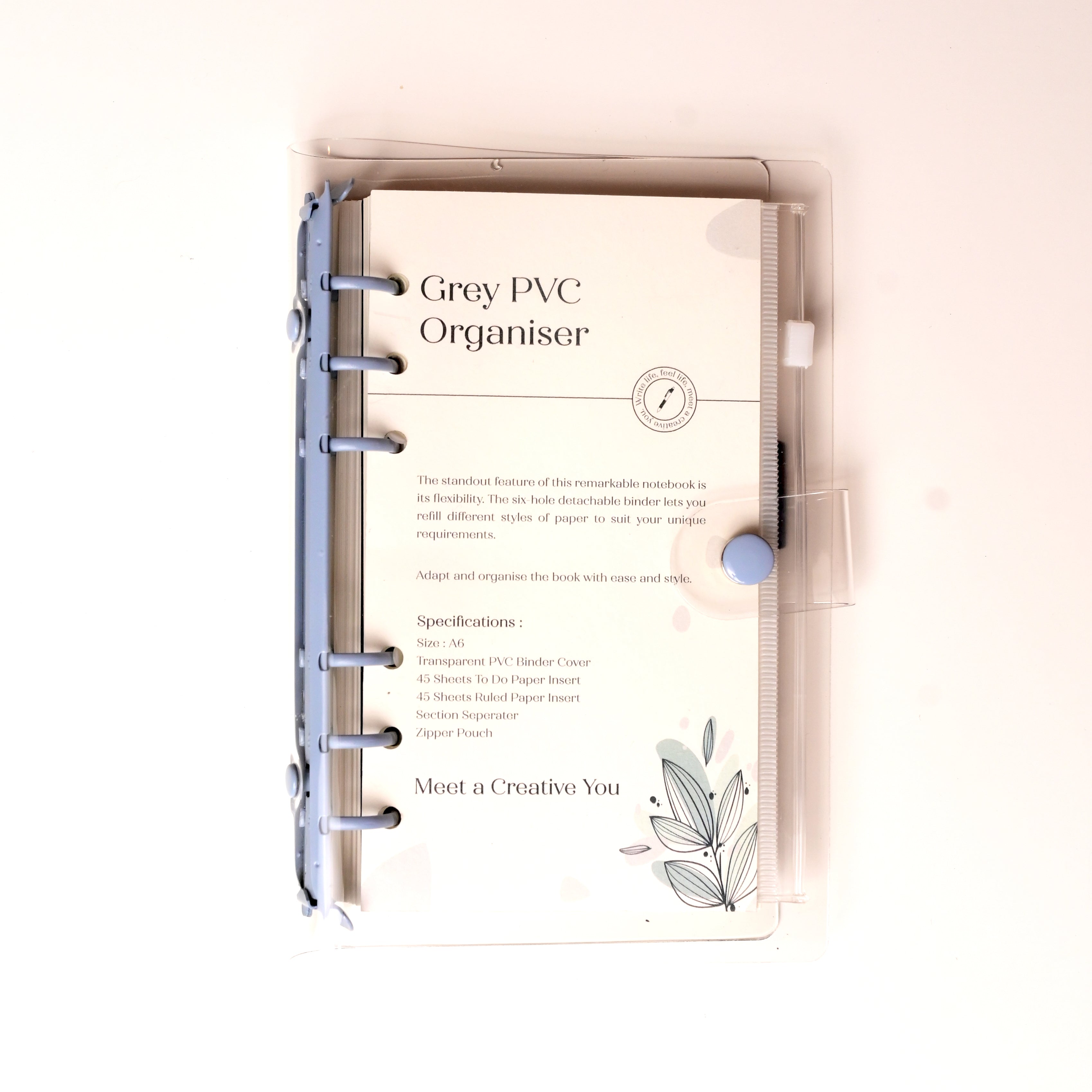 Clear PVC Cover A6 Notebook