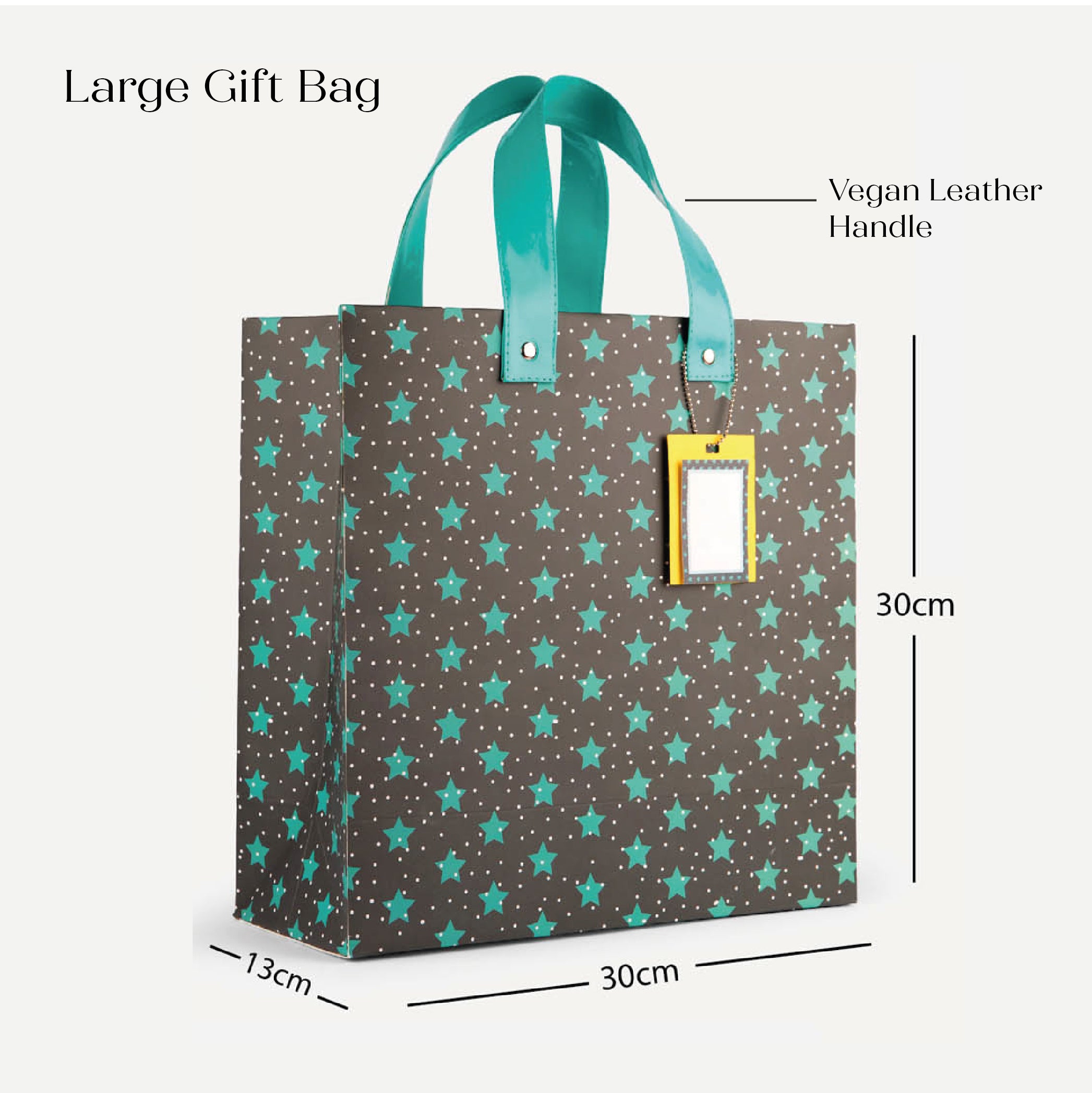 Starry Night Gift Bag with Vegan Leather Handle