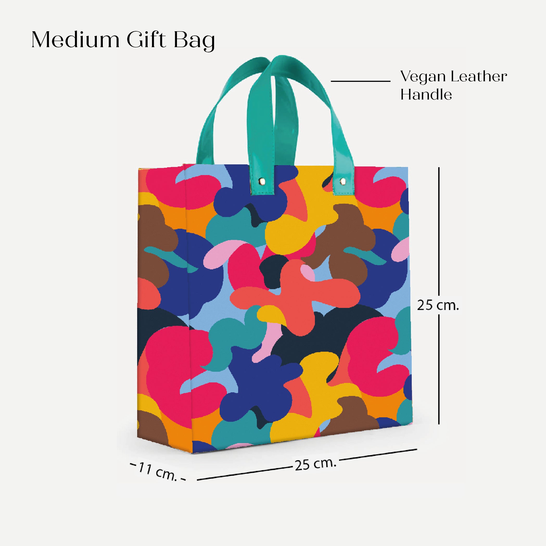 Colour Splash Gift Bag with Vegan Leather Handle