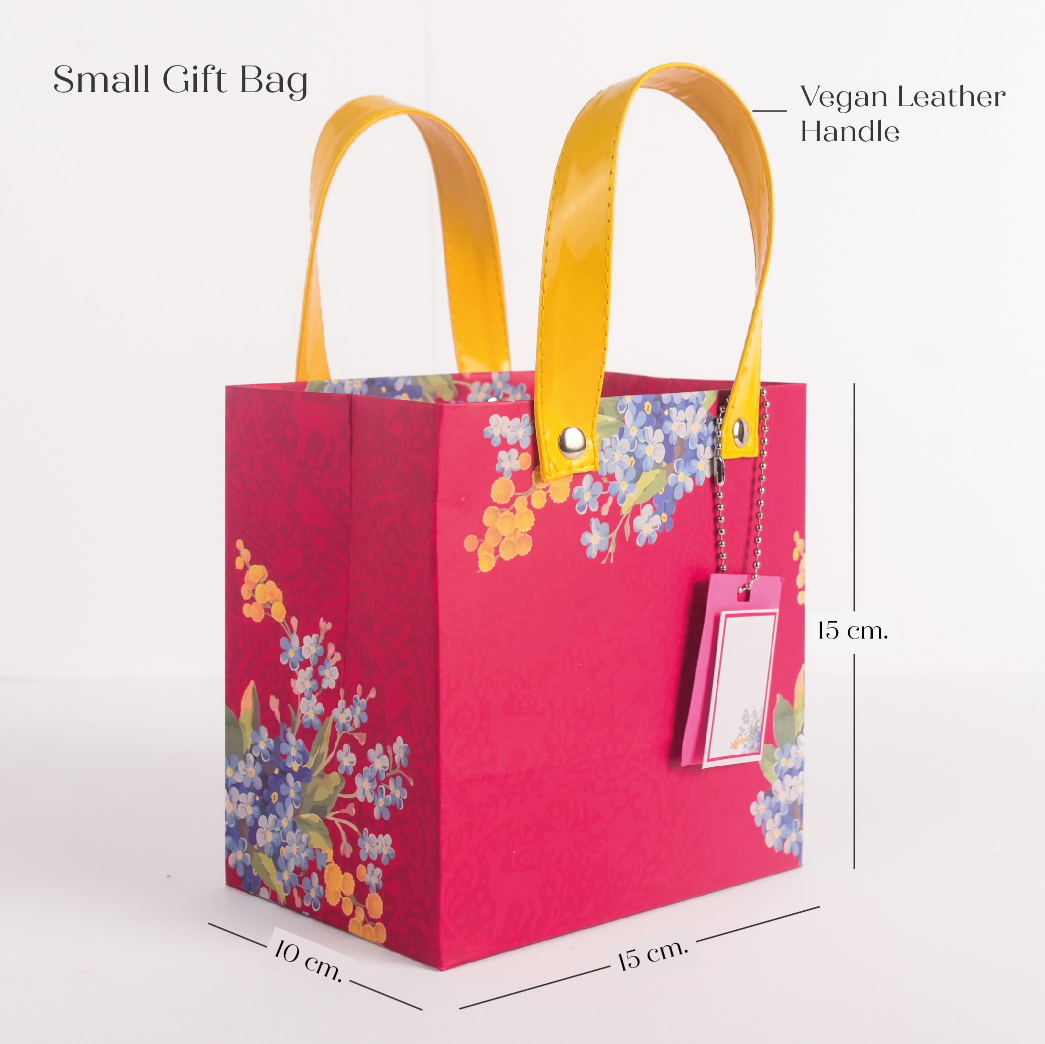 Cherry Blossom Gift Bag with Vegan Leather Handle
