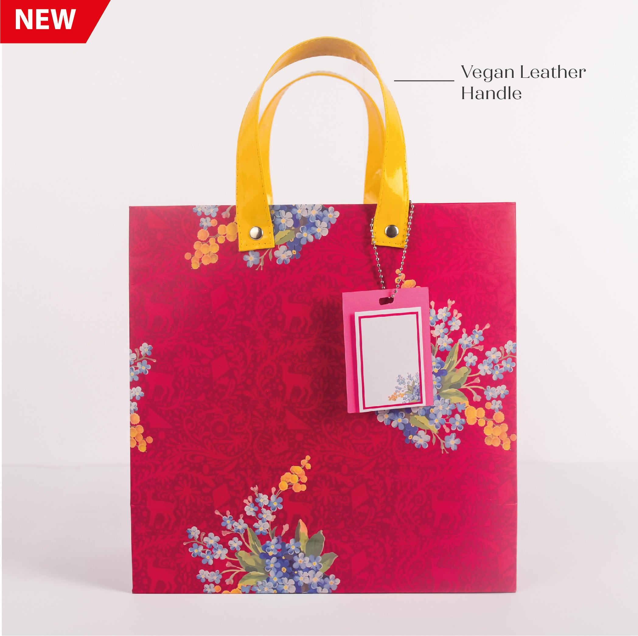 Cherry Blossom Gift Bag with Vegan Leather Handle