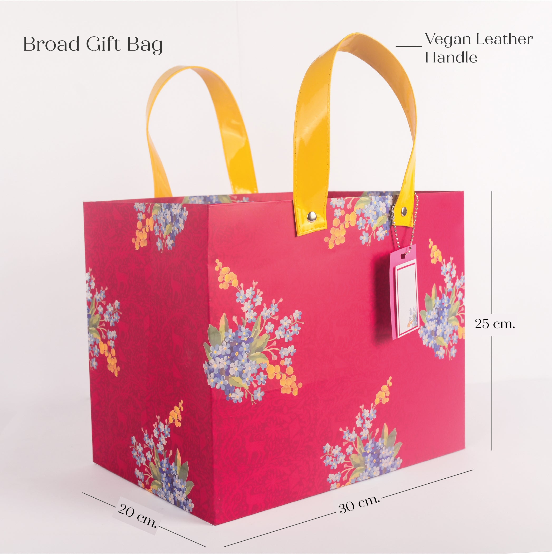 Cherry Blossom Gift Bag with Vegan Leather Handle