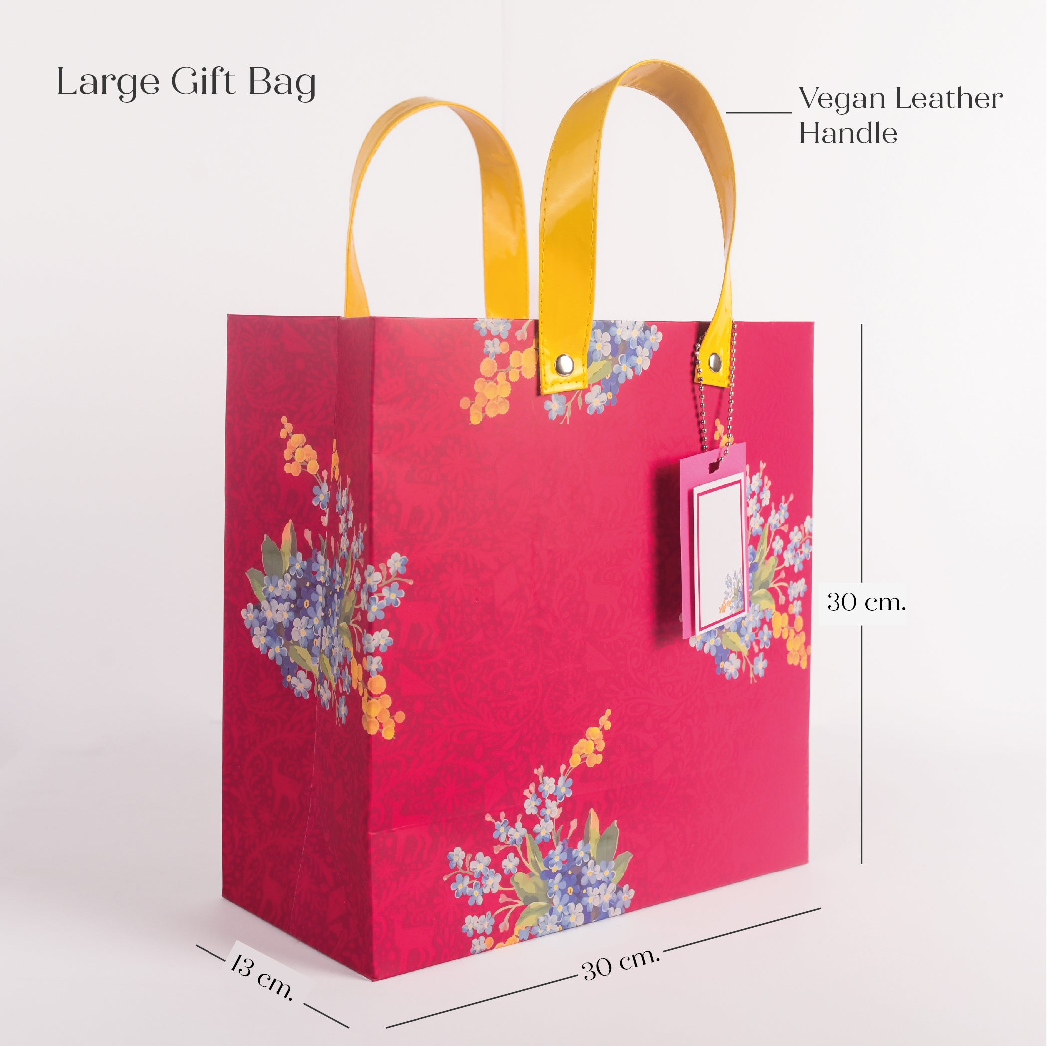 Cherry Blossom Gift Bag with Vegan Leather Handle