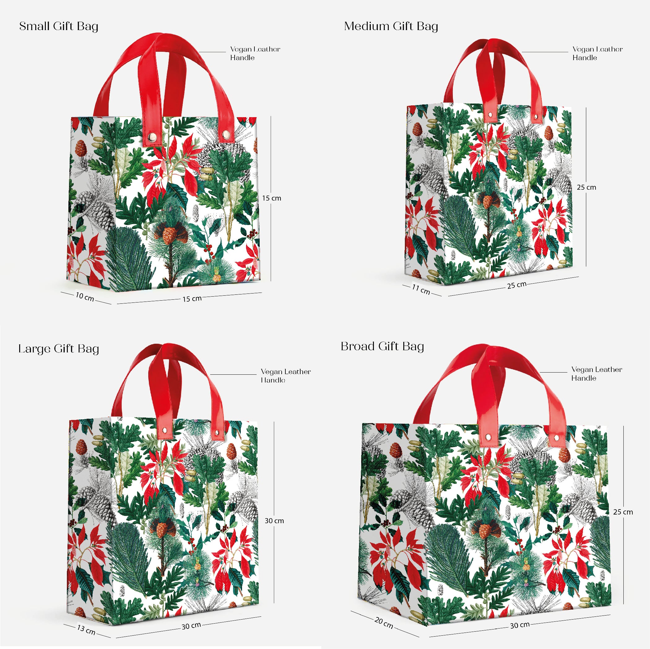 Nature Charm Gift Bag with Vegan Leather Handle