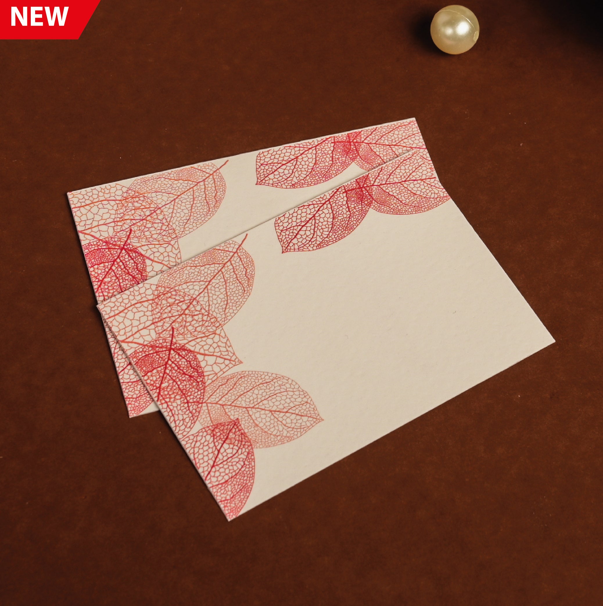 Red Leaf Mini Flat Note Card