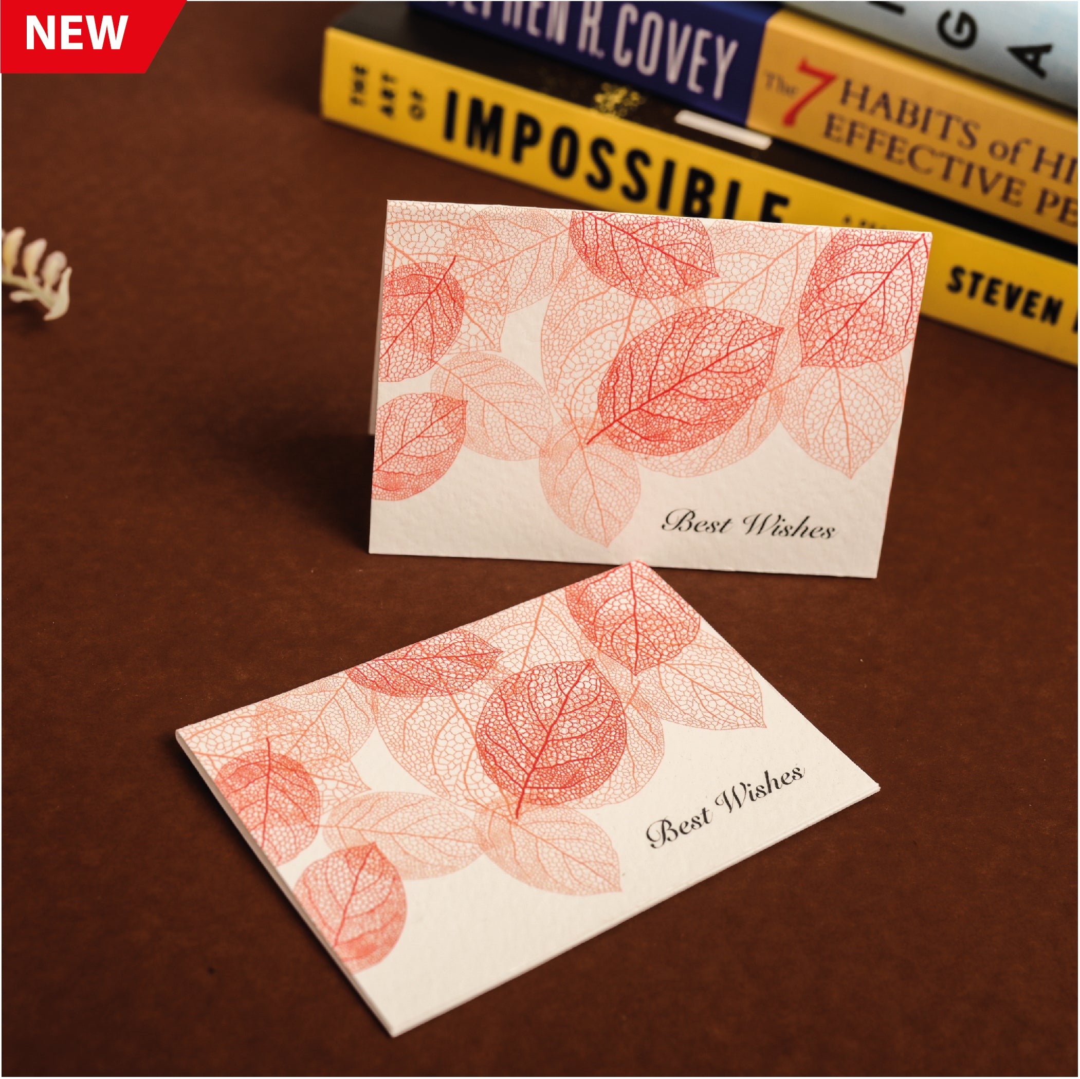 Red Leaf Mini Foldable Note Card