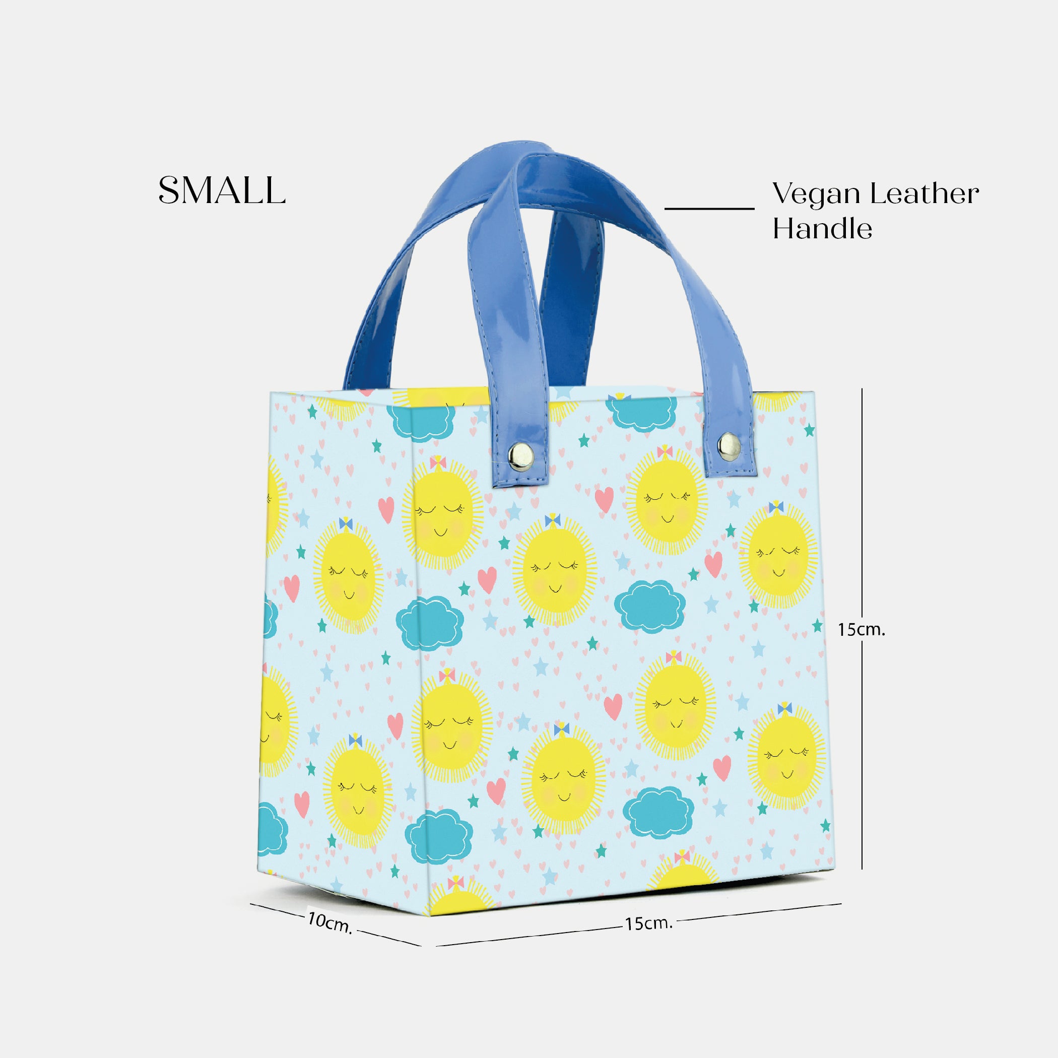 Smiling Sun Gift Bag with Vegan Leather Handle