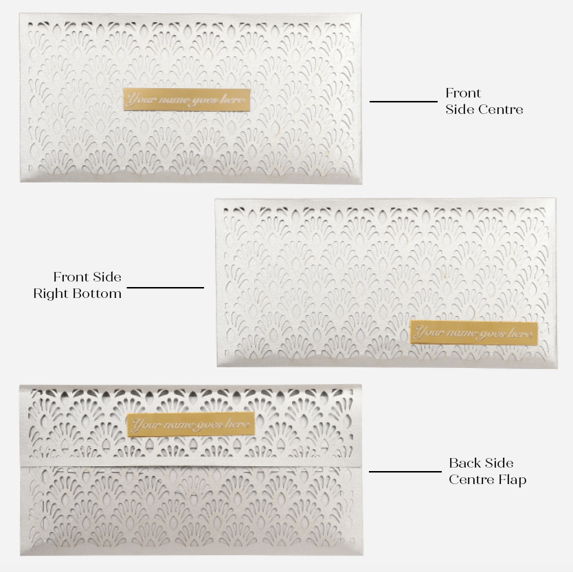 Silver French Lace Cutwork Money Envelope (Pack of 6)