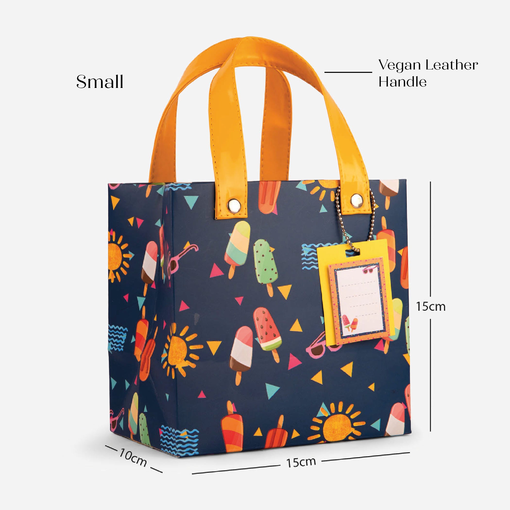 Day At The Beach Gift Bag with Vegan Leather Handle