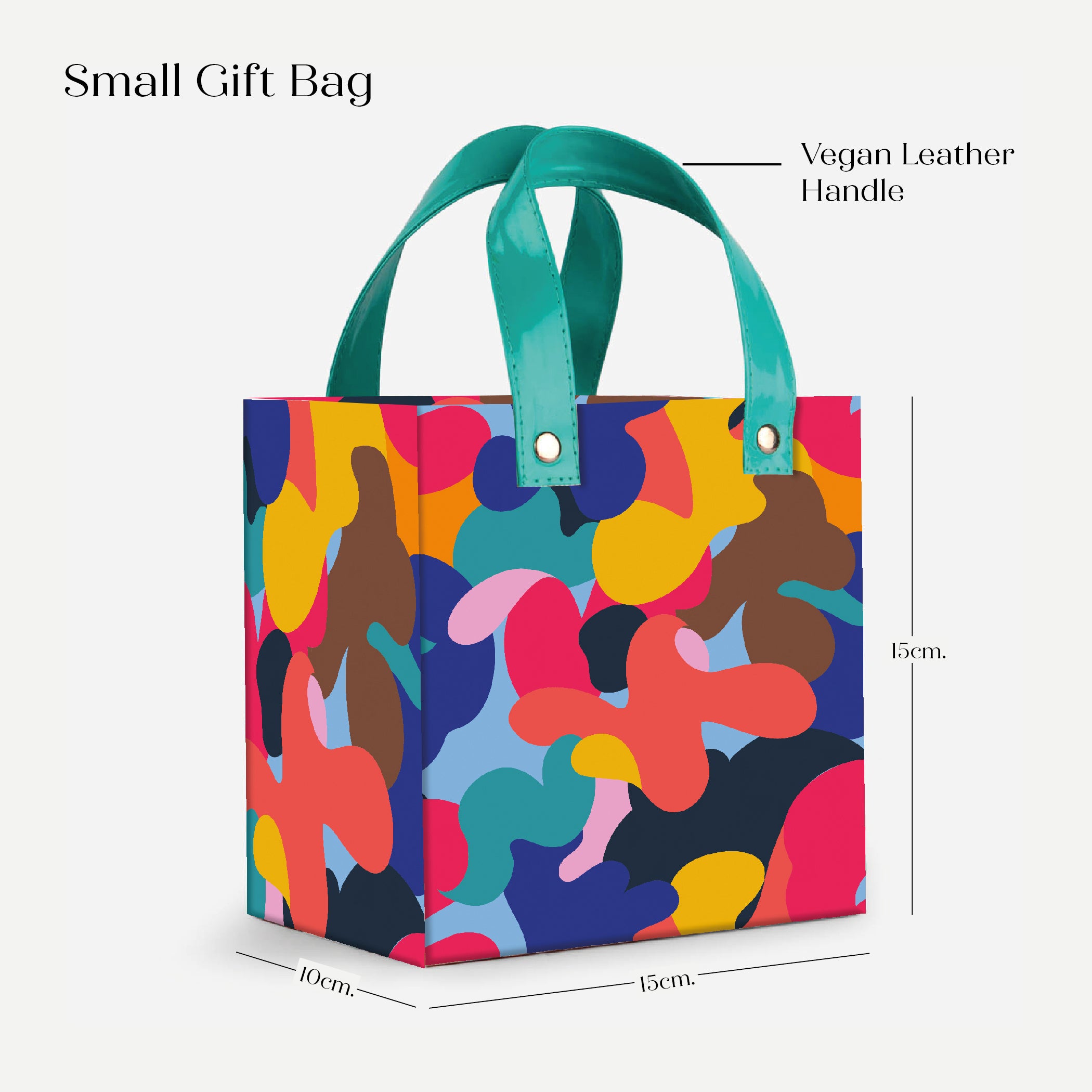 Colour Splash Gift Bag with Vegan Leather Handle