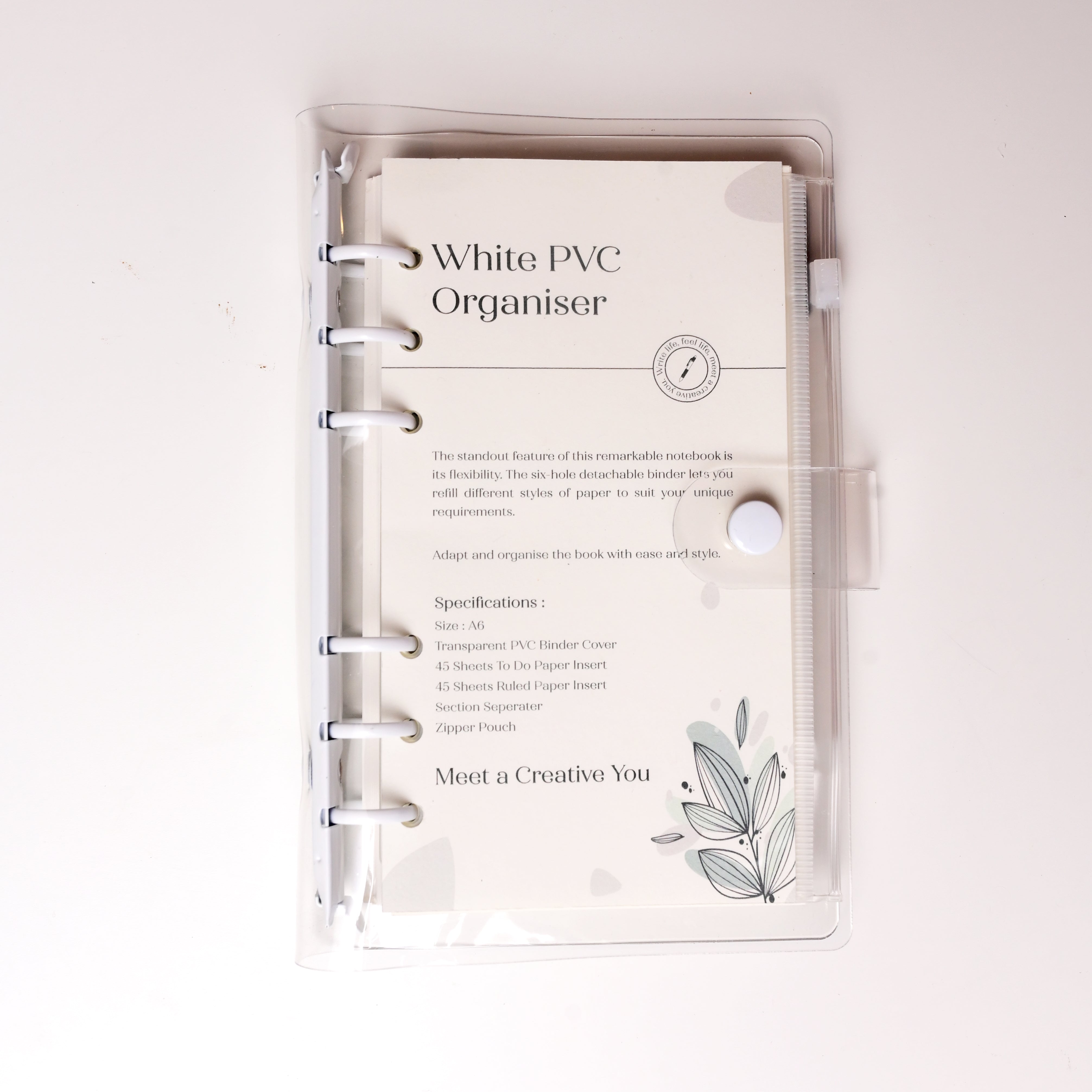 Clear PVC Cover A6 Notebook