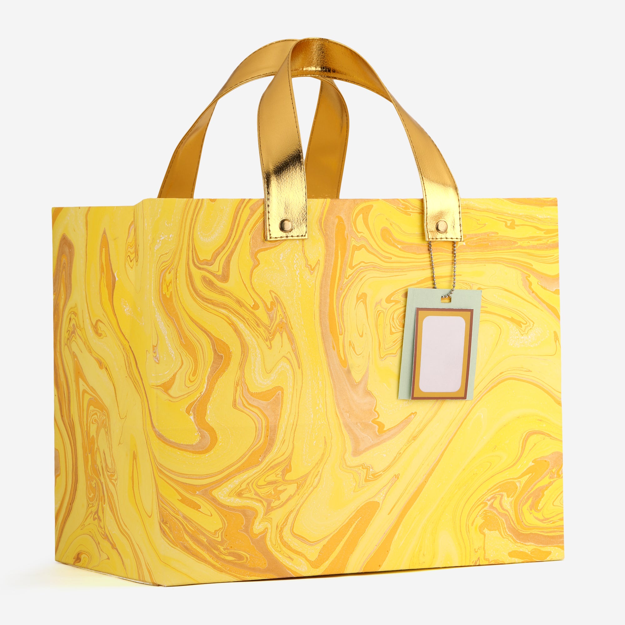 Yellow Marble Gift Bag (Broad)