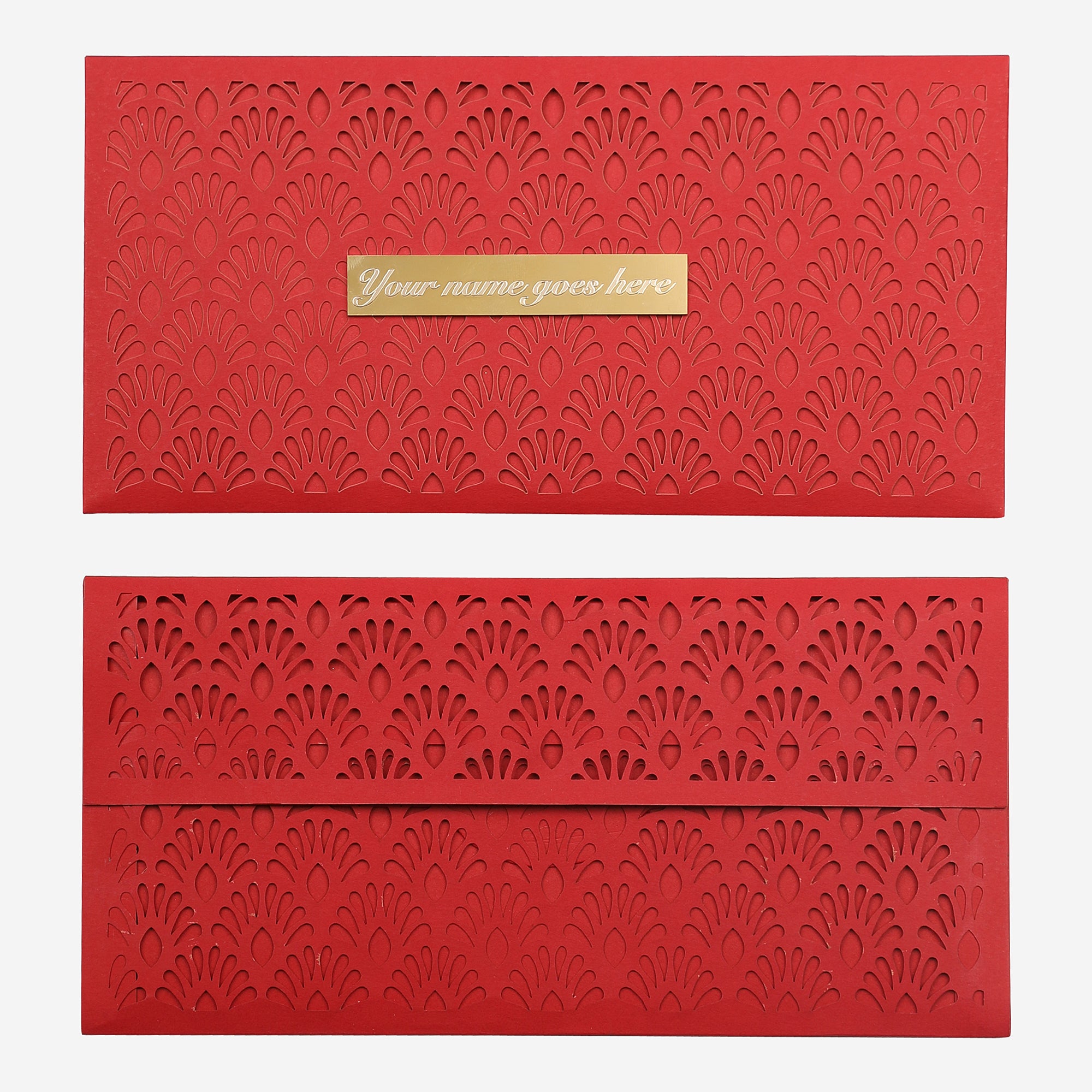 Red French Lace Cutwork Money Envelope