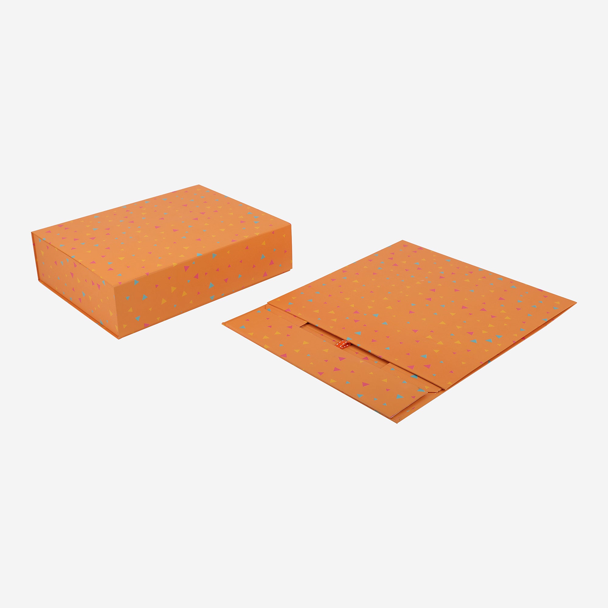 Orange Confetti Gift Box