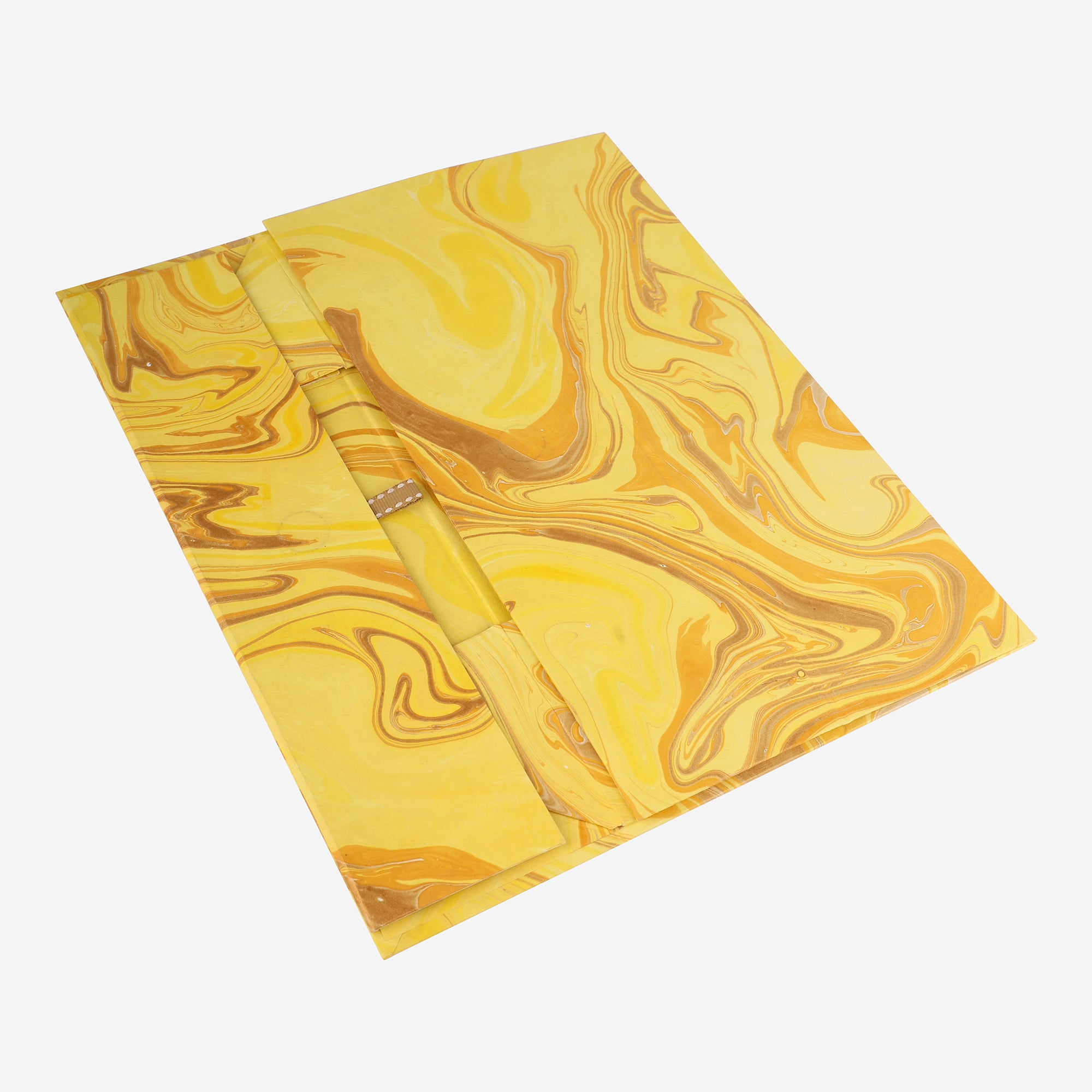 Yellow Marble Foldable Wine Gift Box