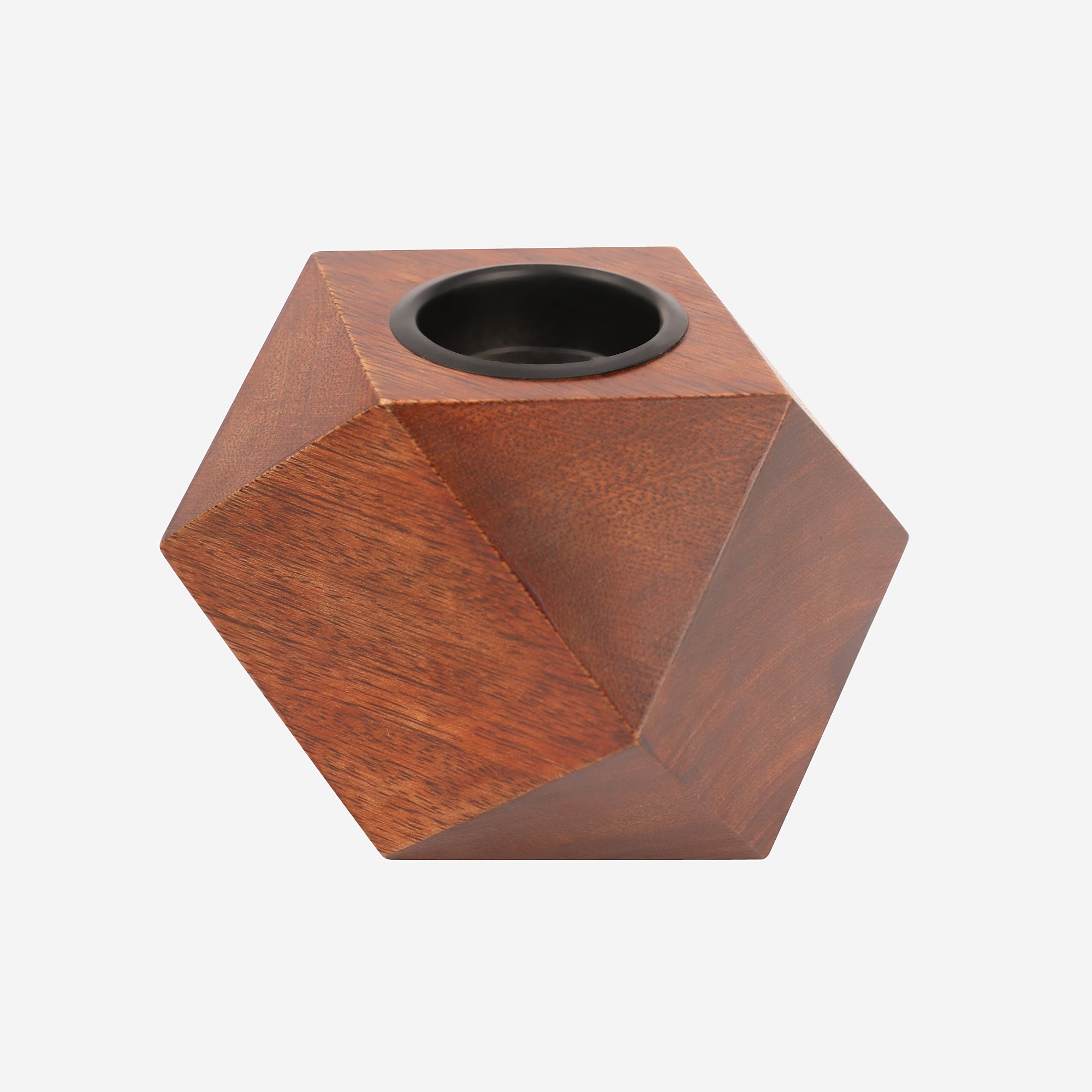Geometric Shaped Wooden Candle Holder