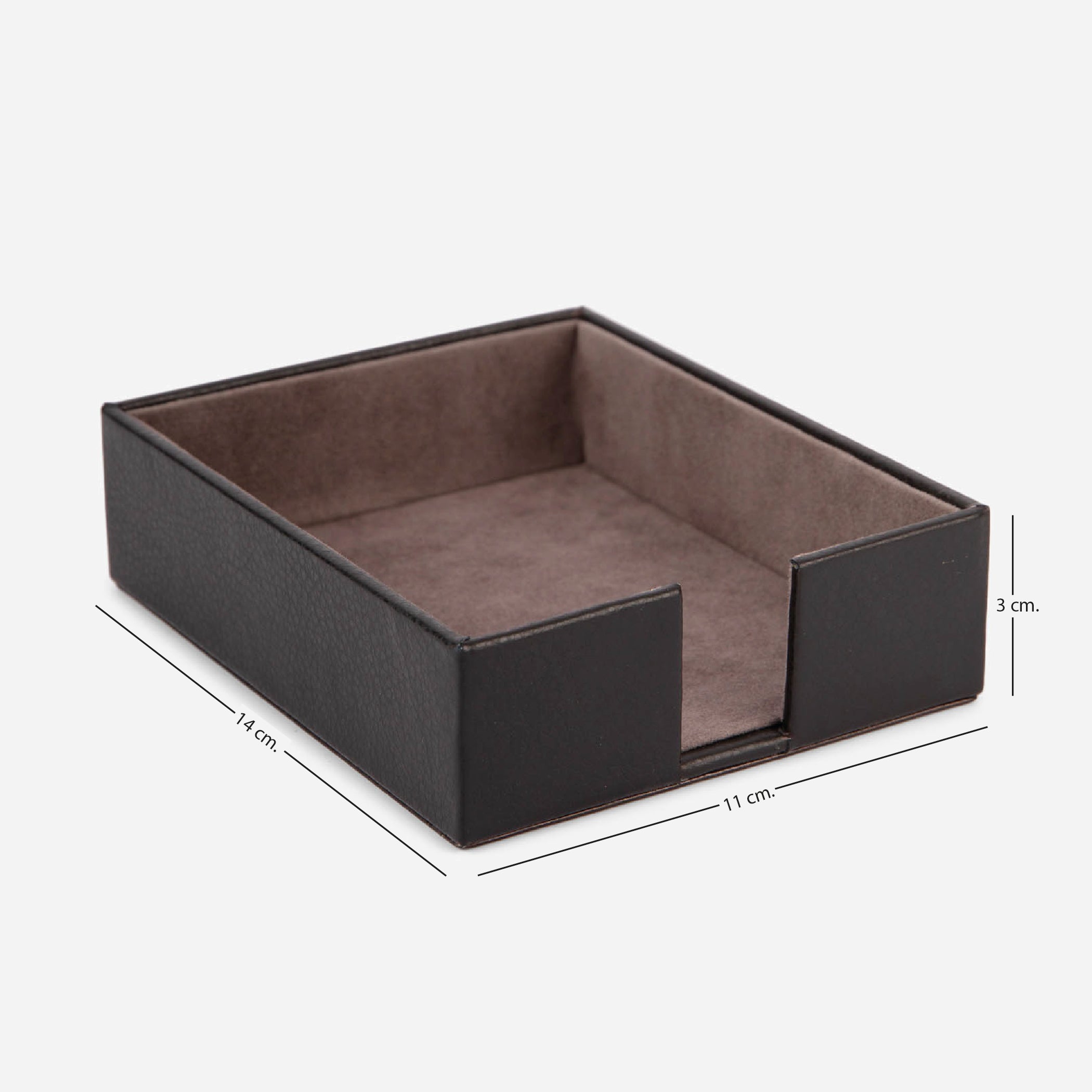 Vegan Leather Trays and Premium Desk Set- Black