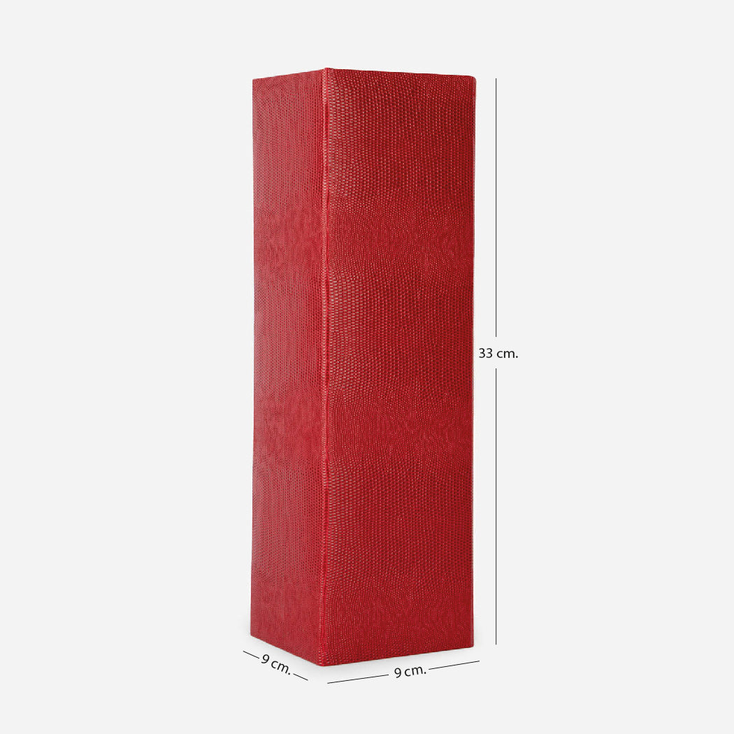 Maroon Textured Paper Foldable Wine Gift Box