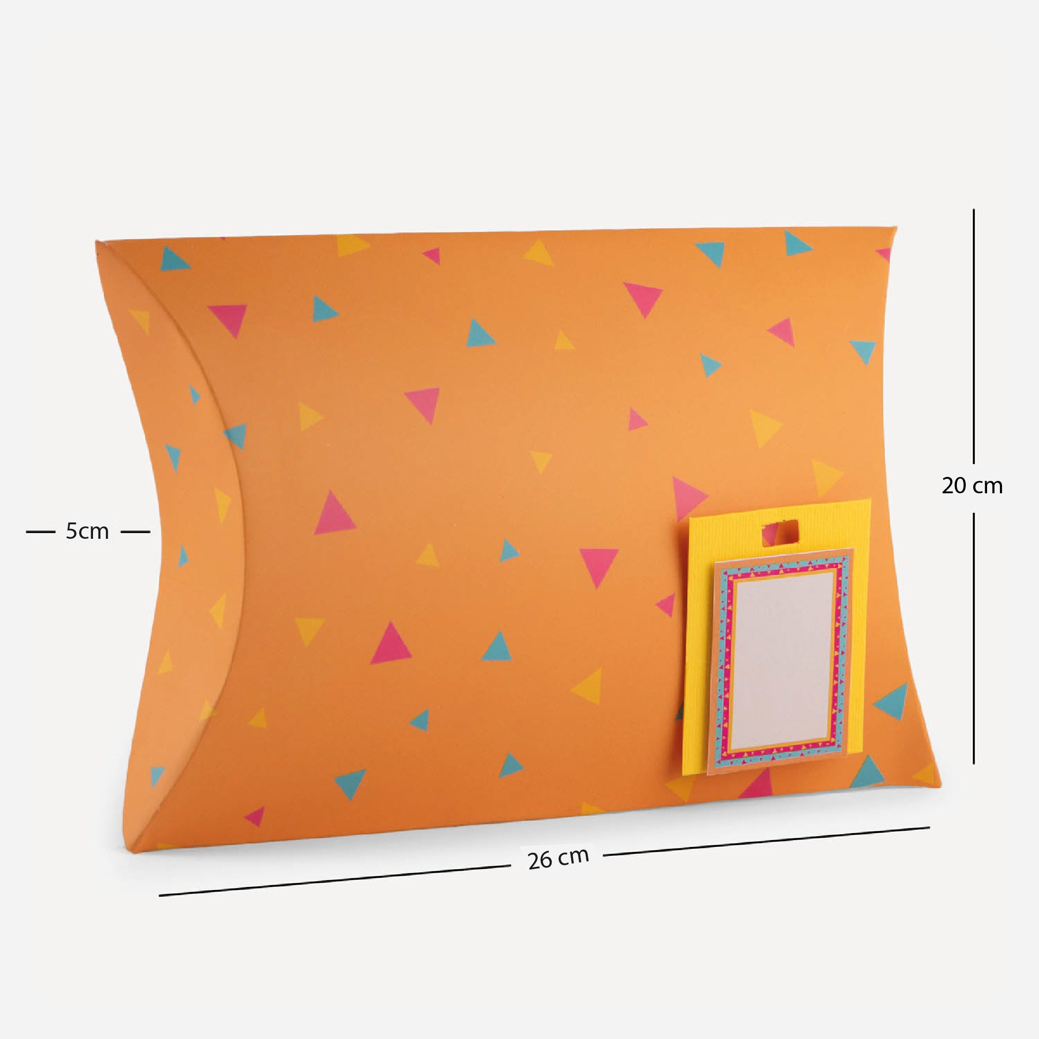Orange Confetti Pillow Box