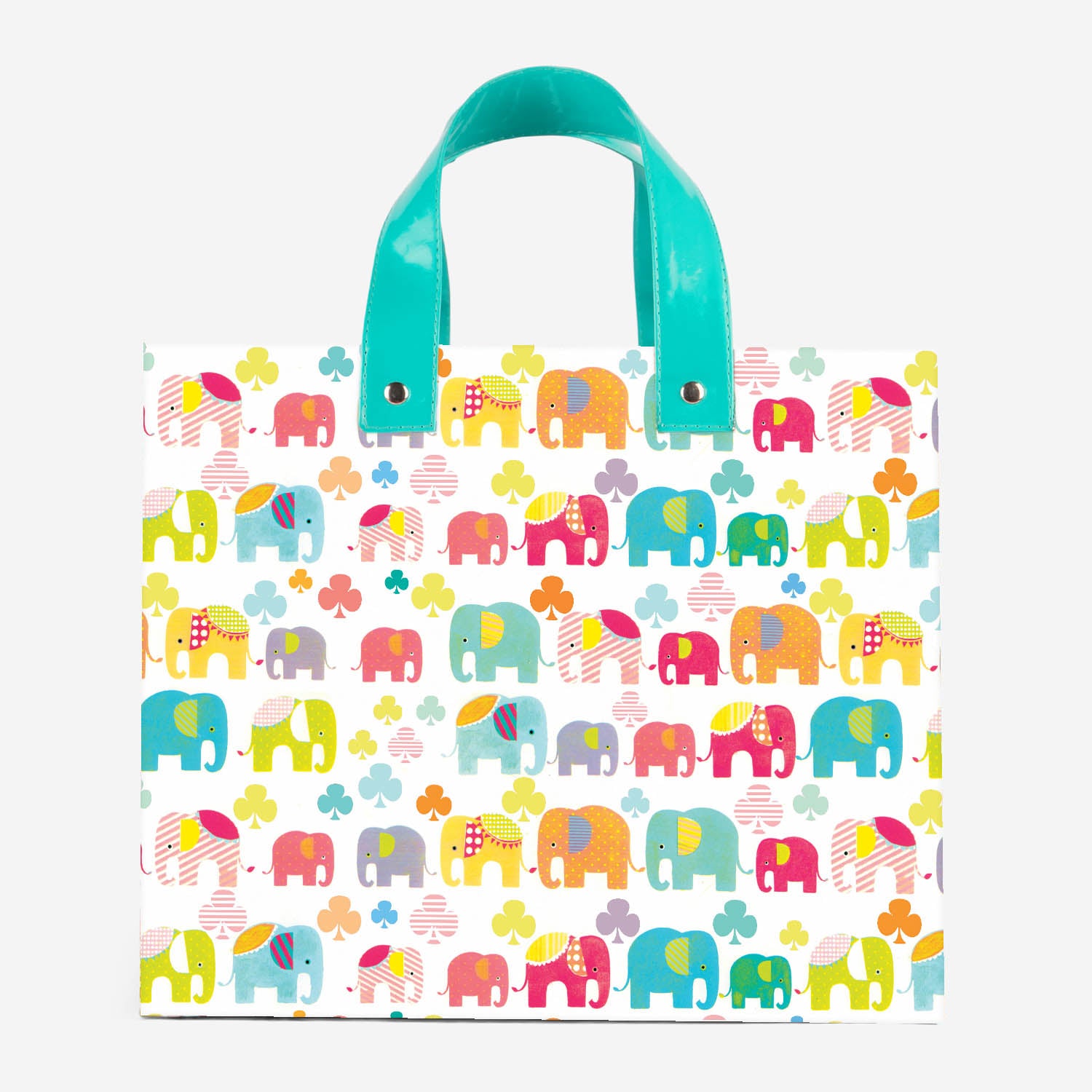 Colourful Elephant Gift Bag (Broad)