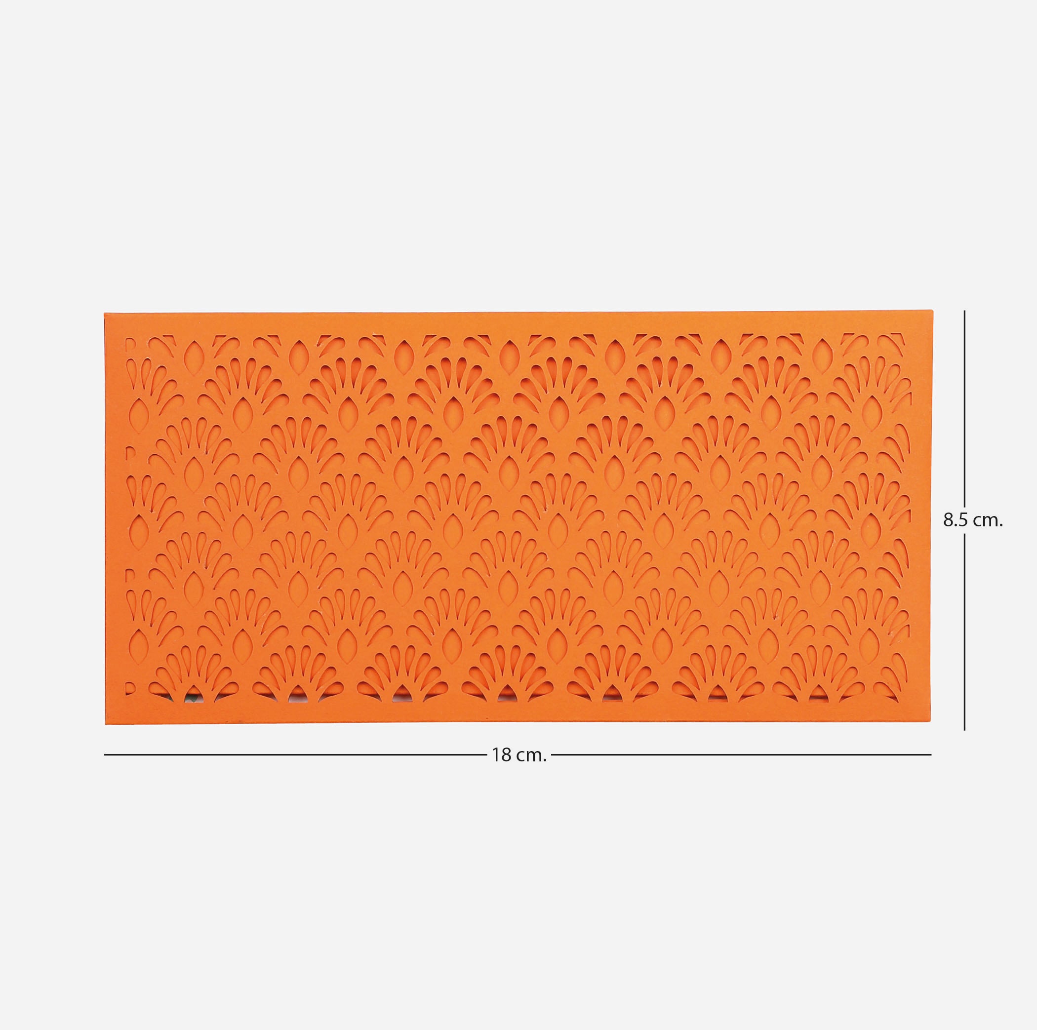 Orange French Lace Cutwork Money Envelope