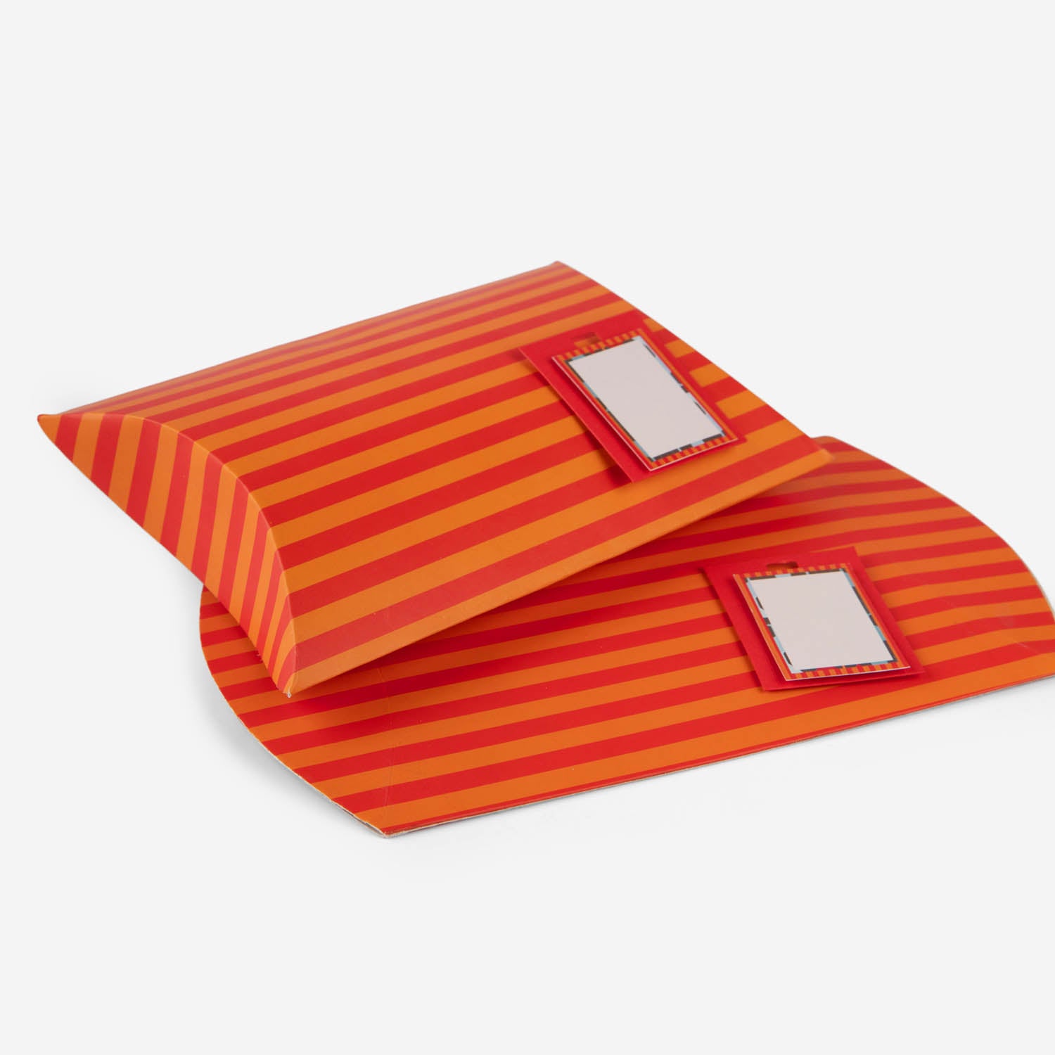 Red & Orange Stripes Pillow Box