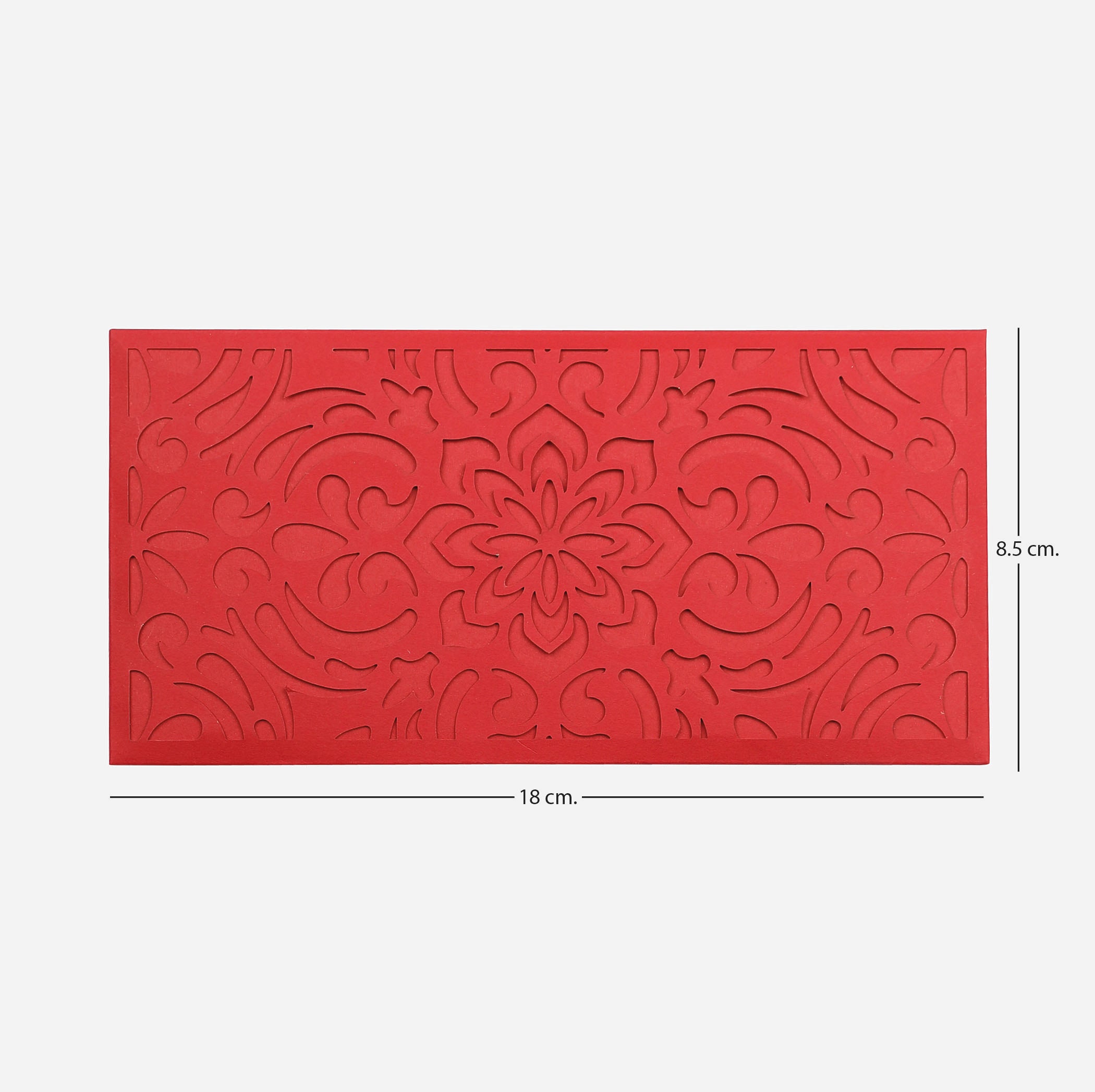 Red Laser Floral Money Envelope