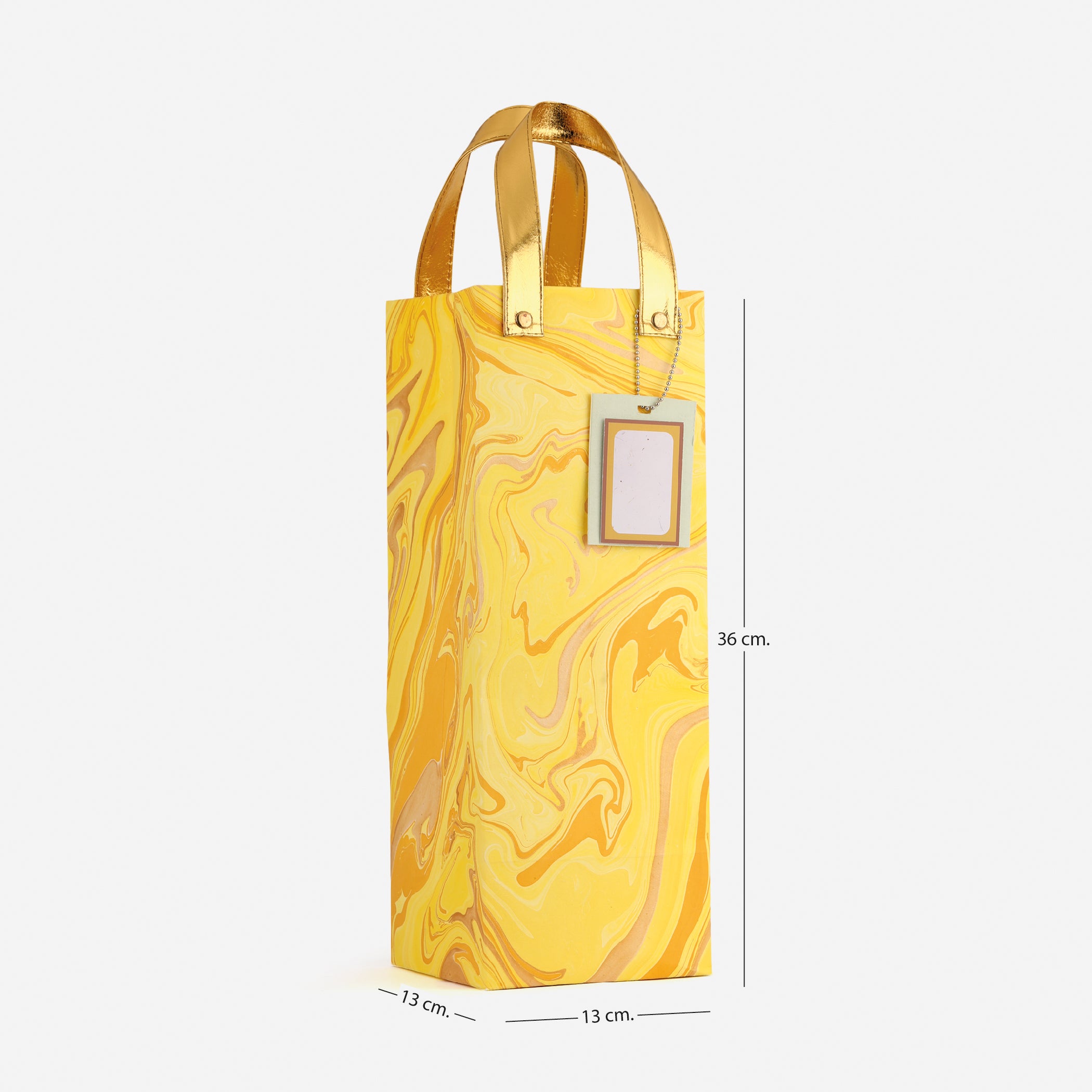 Yellow Marble Gift Bag (Long)